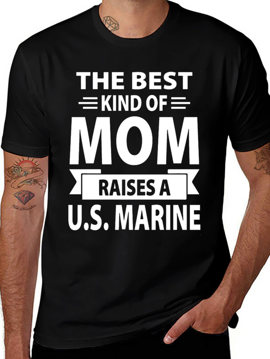 Best Kind of Mom U.S. Marine Black T-Shirt