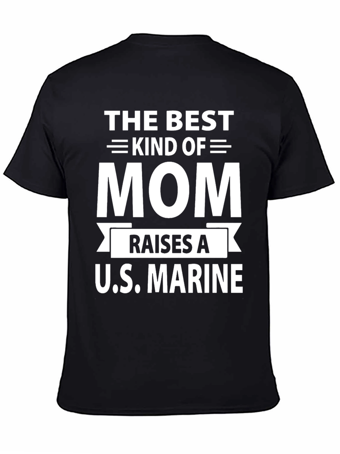 Best Kind of Mom U.S. Marine Black T-Shirt