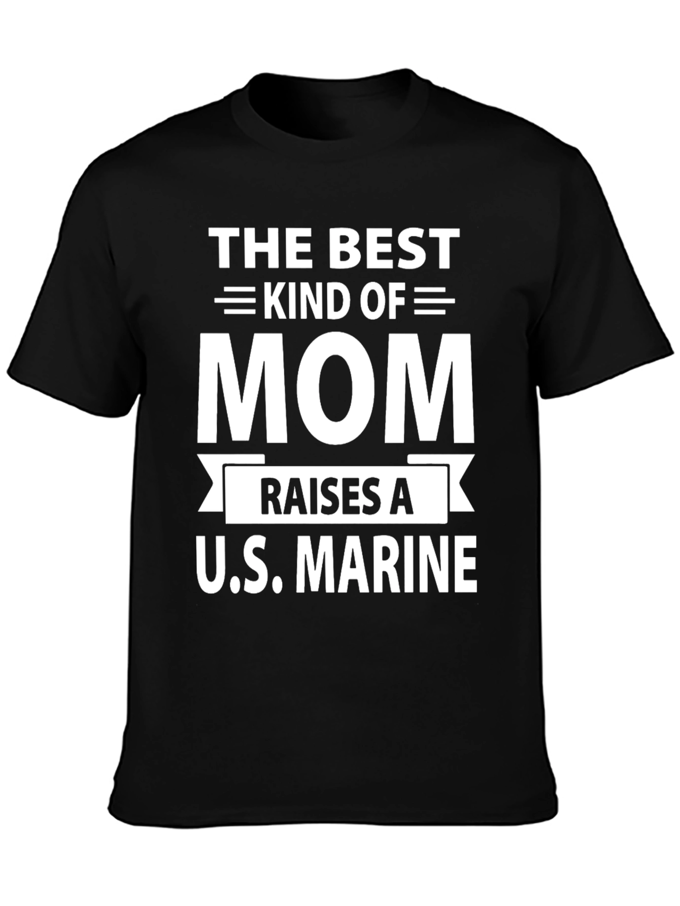 Best Kind of Mom U.S. Marine Black T-Shirt