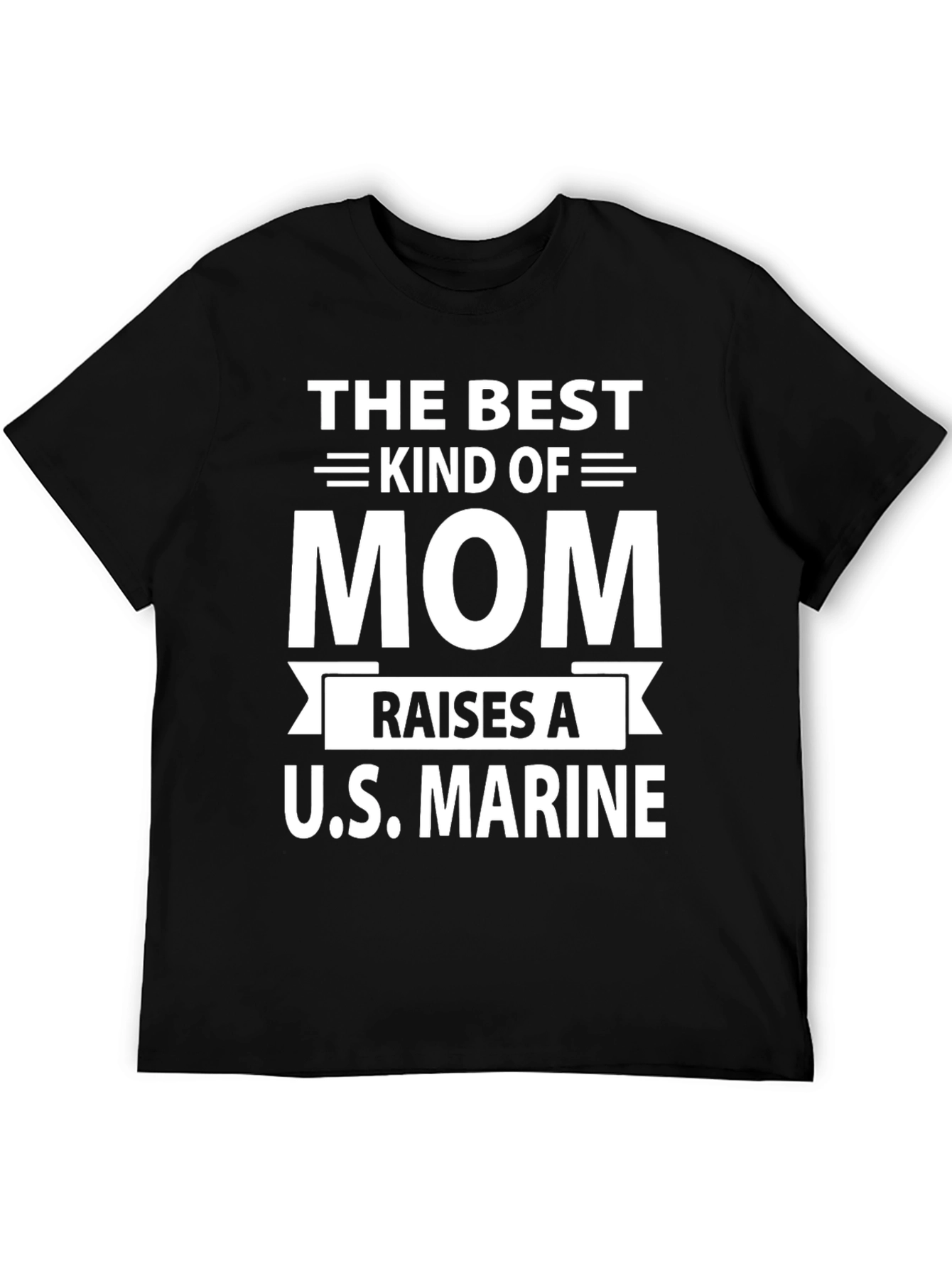 Best Kind of Mom U.S. Marine Black T-Shirt