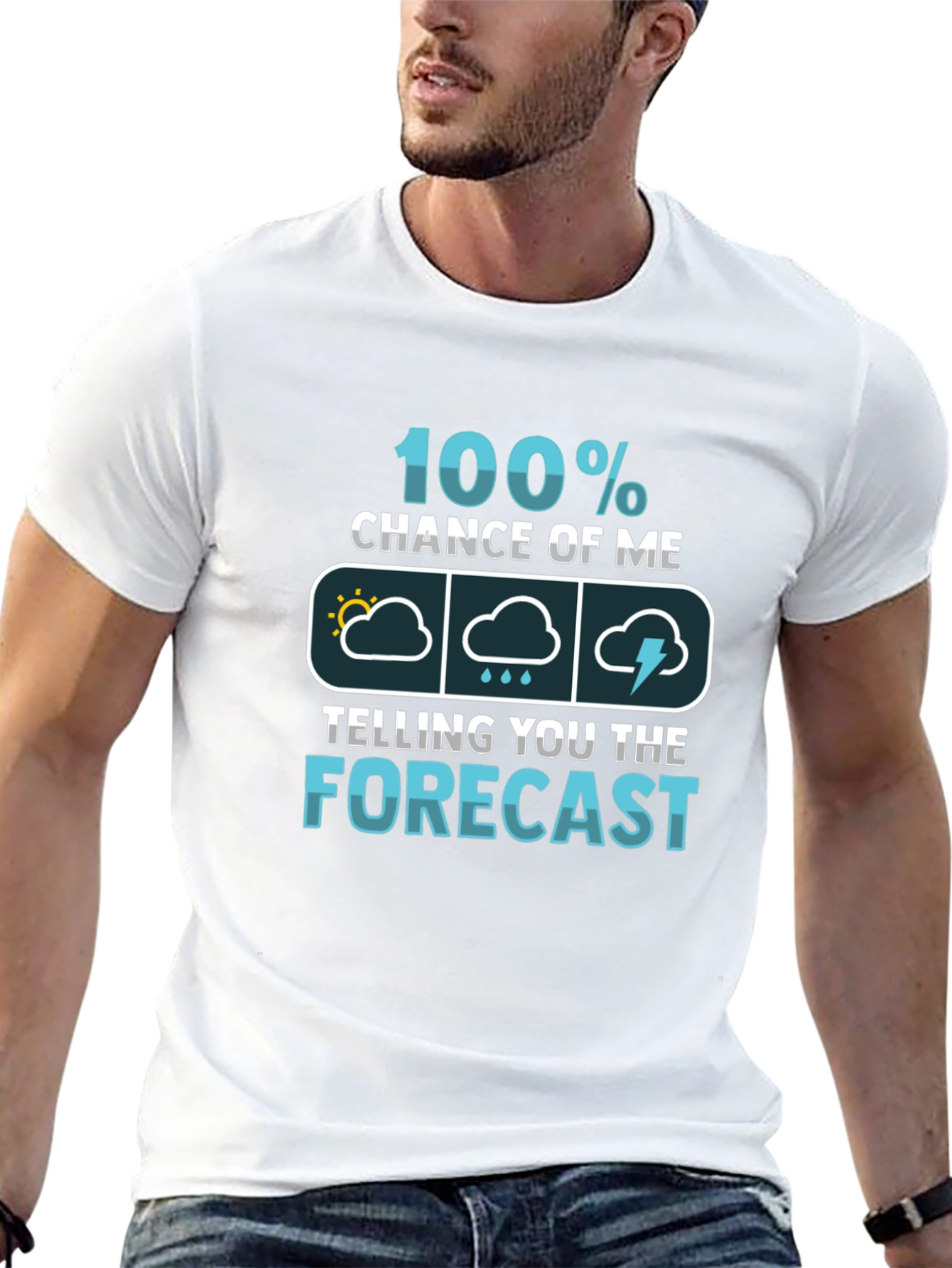 Funny Weather Forecast T-Shirt - 100% Chance