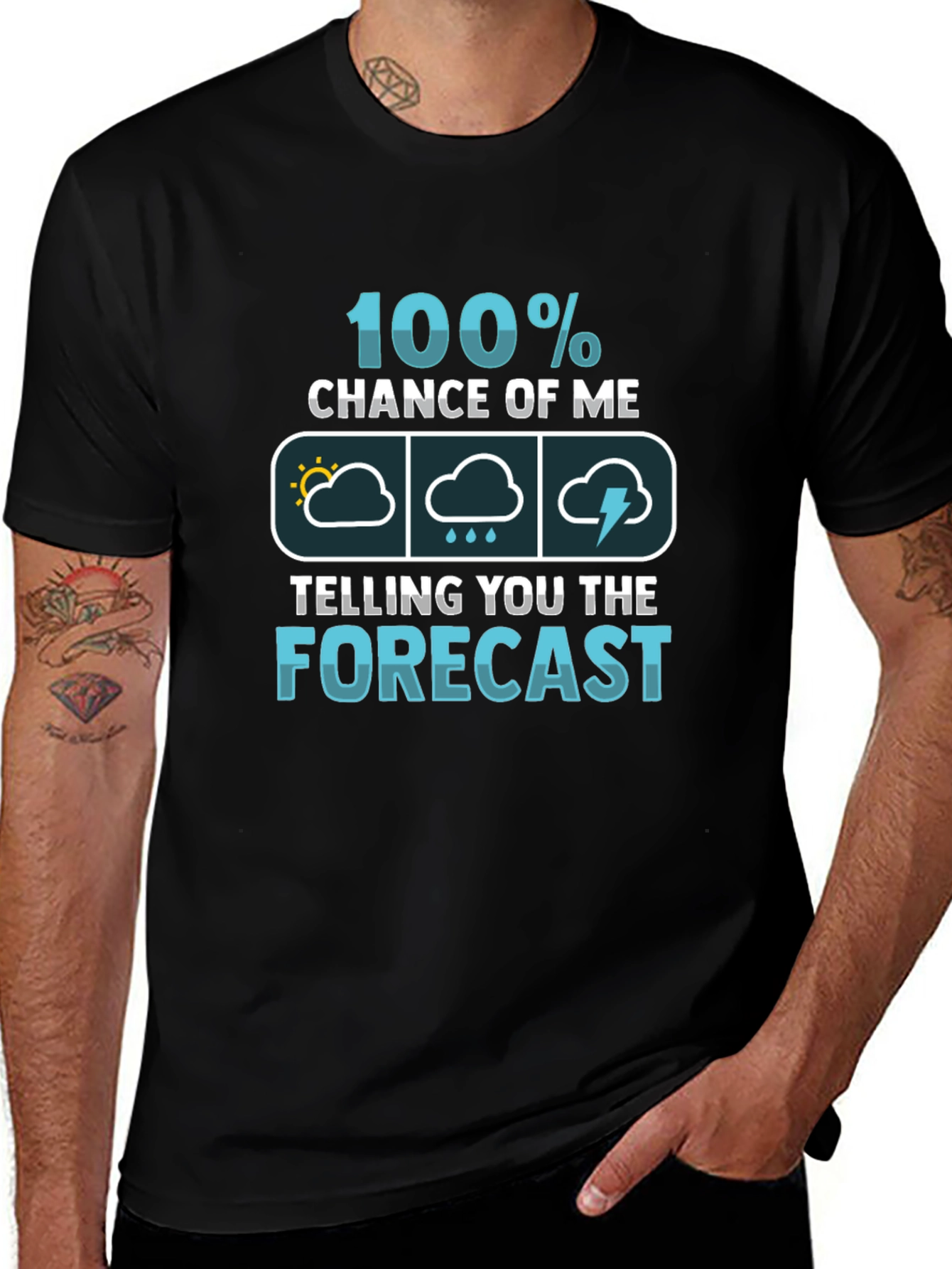 Funny Weather Forecast T-Shirt - 100% Chance