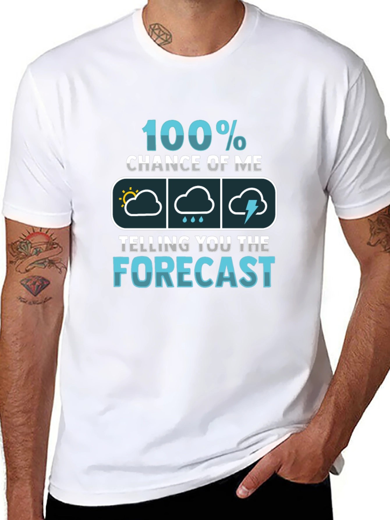 Funny Weather Forecast T-Shirt - 100% Chance