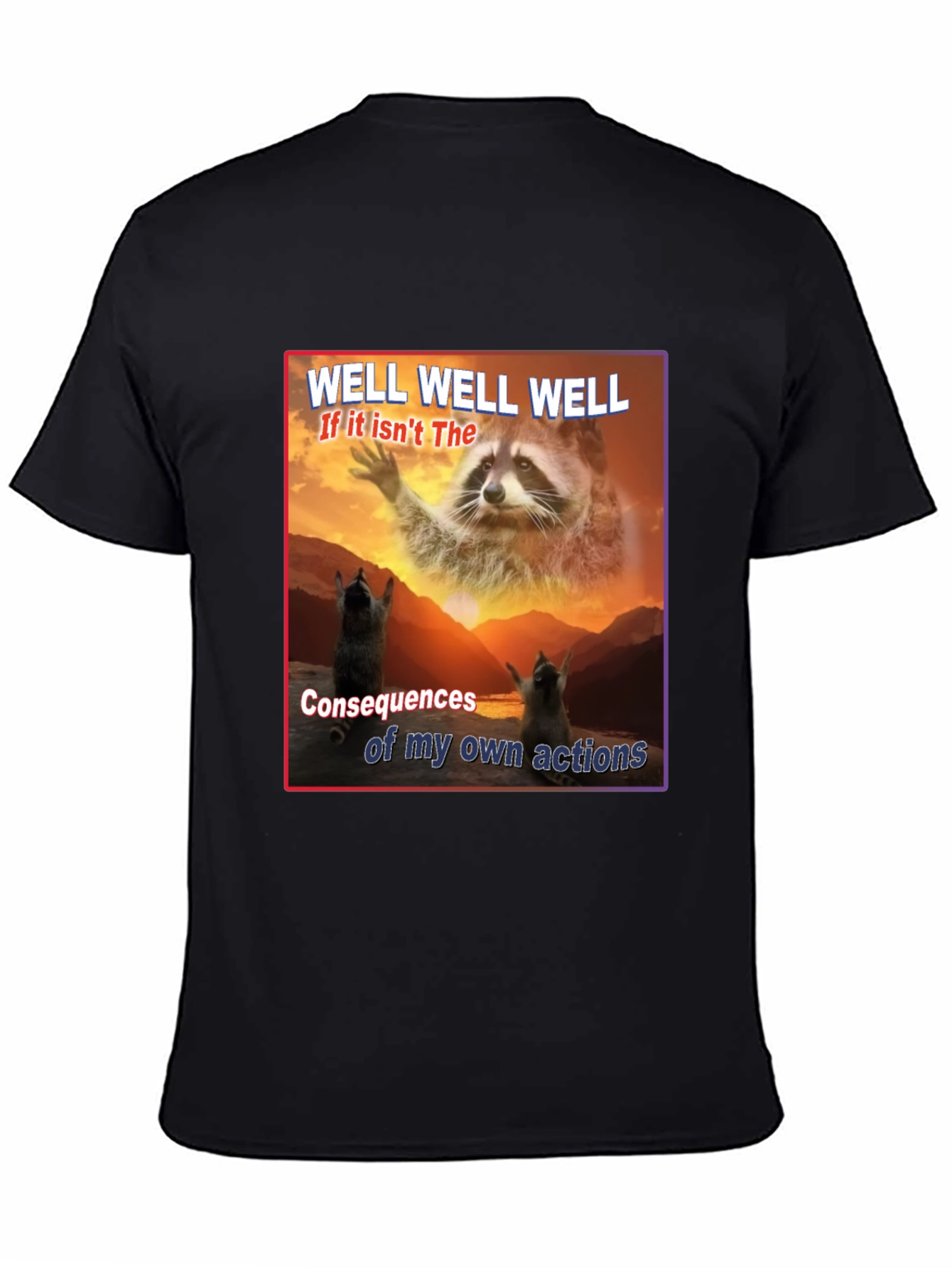 Funny Raccoon T-Shirt: Consequences of My Actions