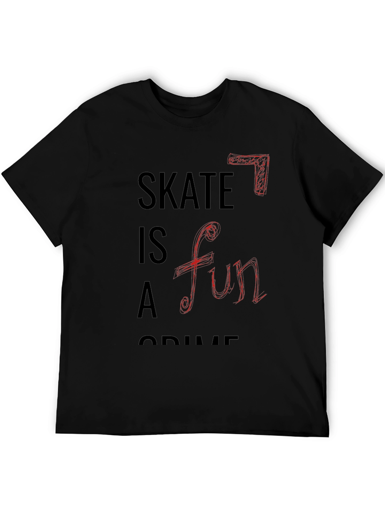 Skateboarding T-Shirt: Skate Is A Fun Crime