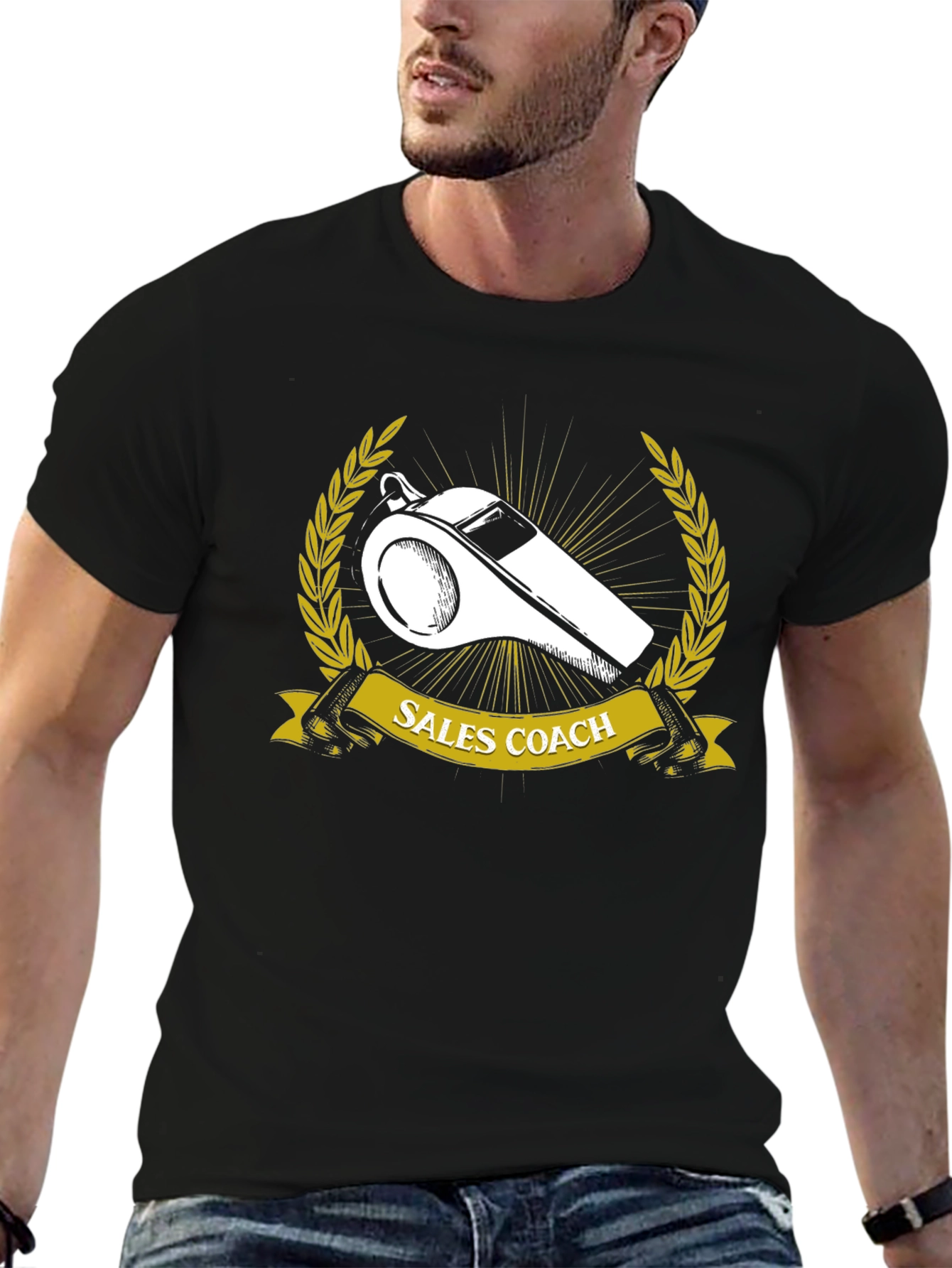 Sales Coach Whistle Graphic T-Shirt