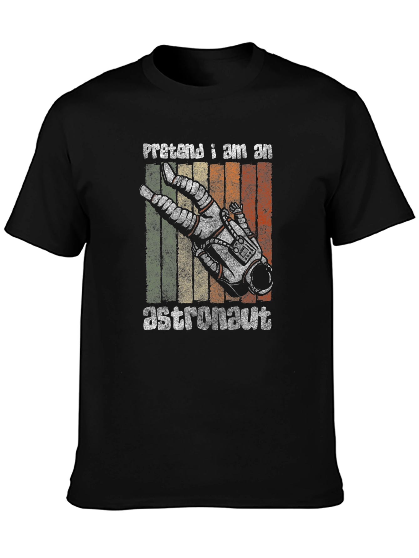 Retro Pretend I Am An Astronaut Graphic T-Shirt