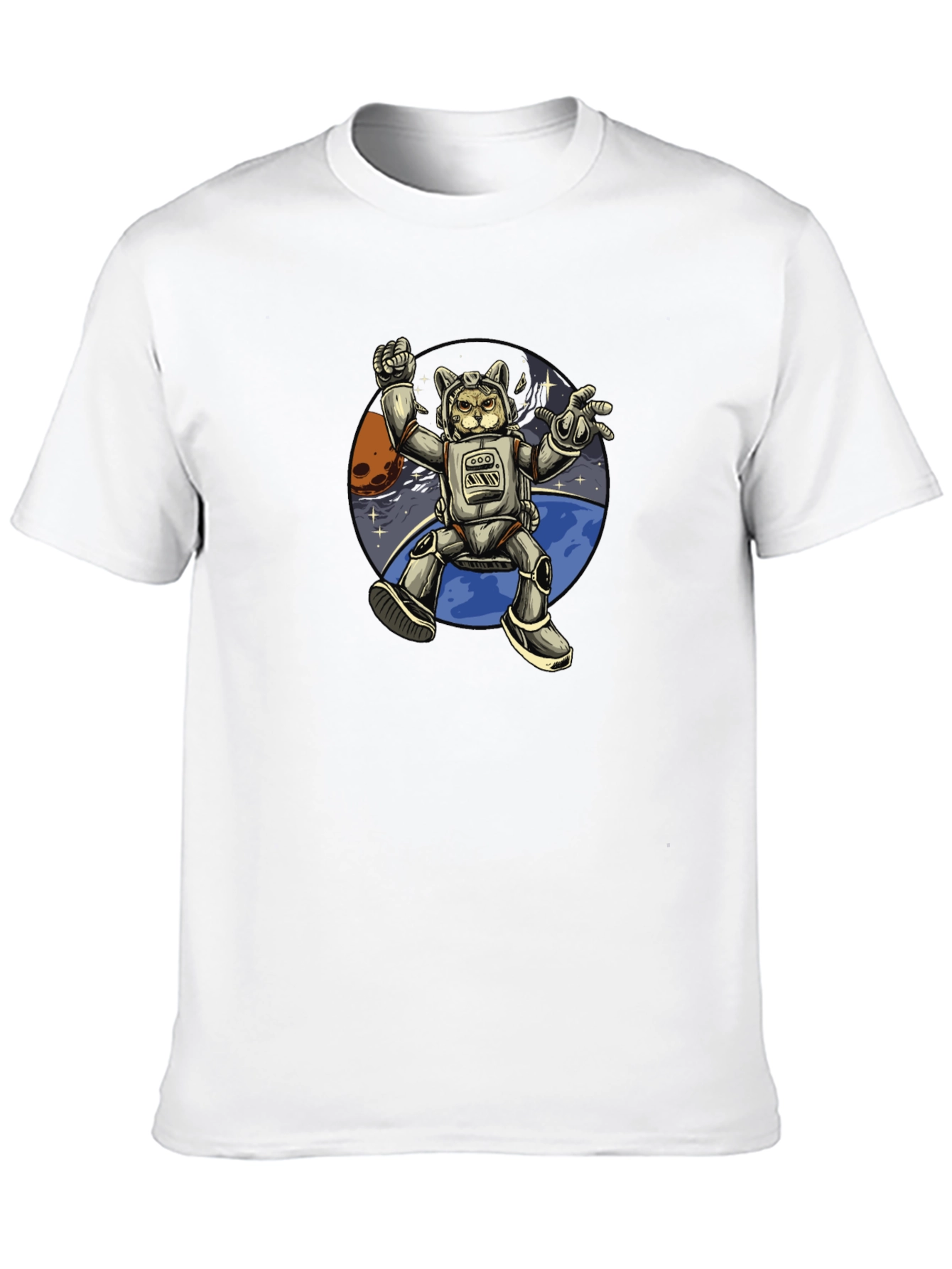 Astronaut Cat T-Shirt - Space Adventure Tee