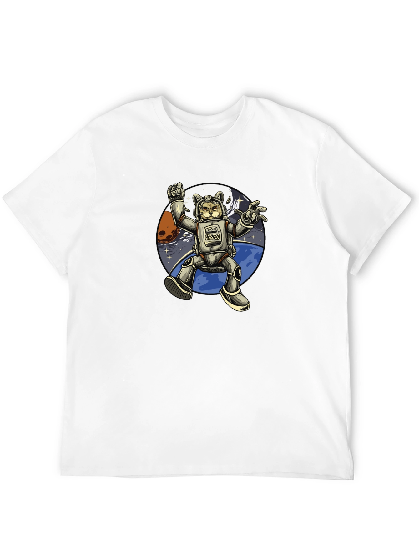 Astronaut Cat T-Shirt - Space Adventure Tee