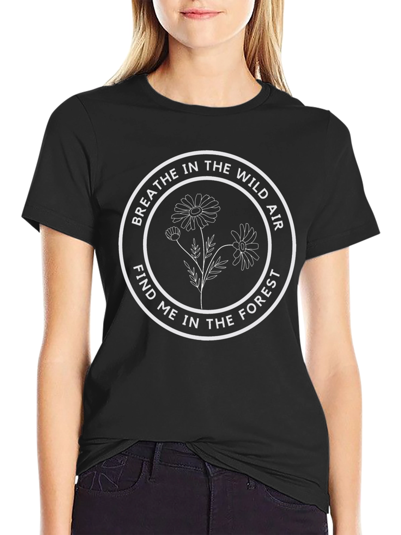 Wild Air Forest Graphic Tee - Black