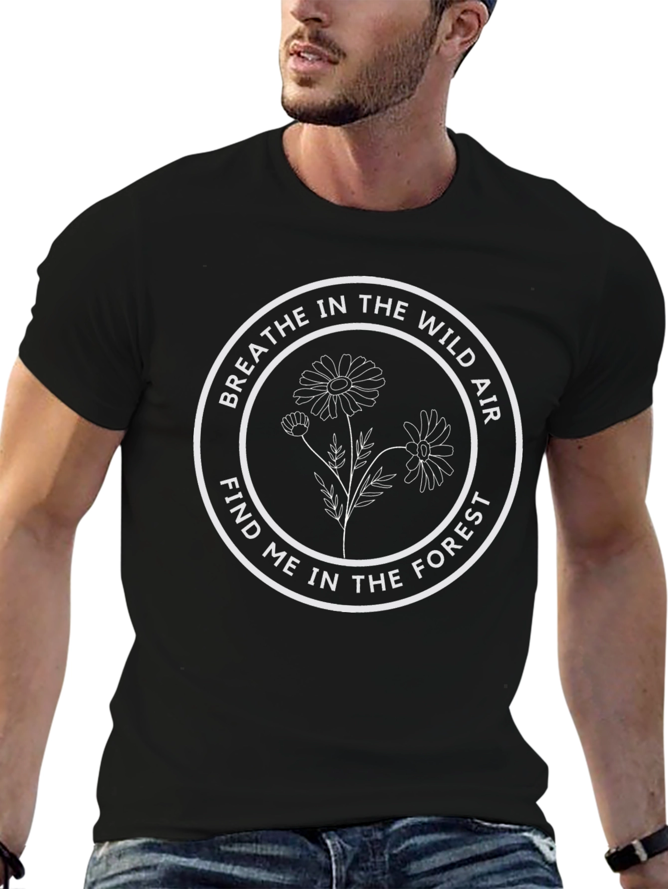 Wild Air Forest Graphic Tee - Black