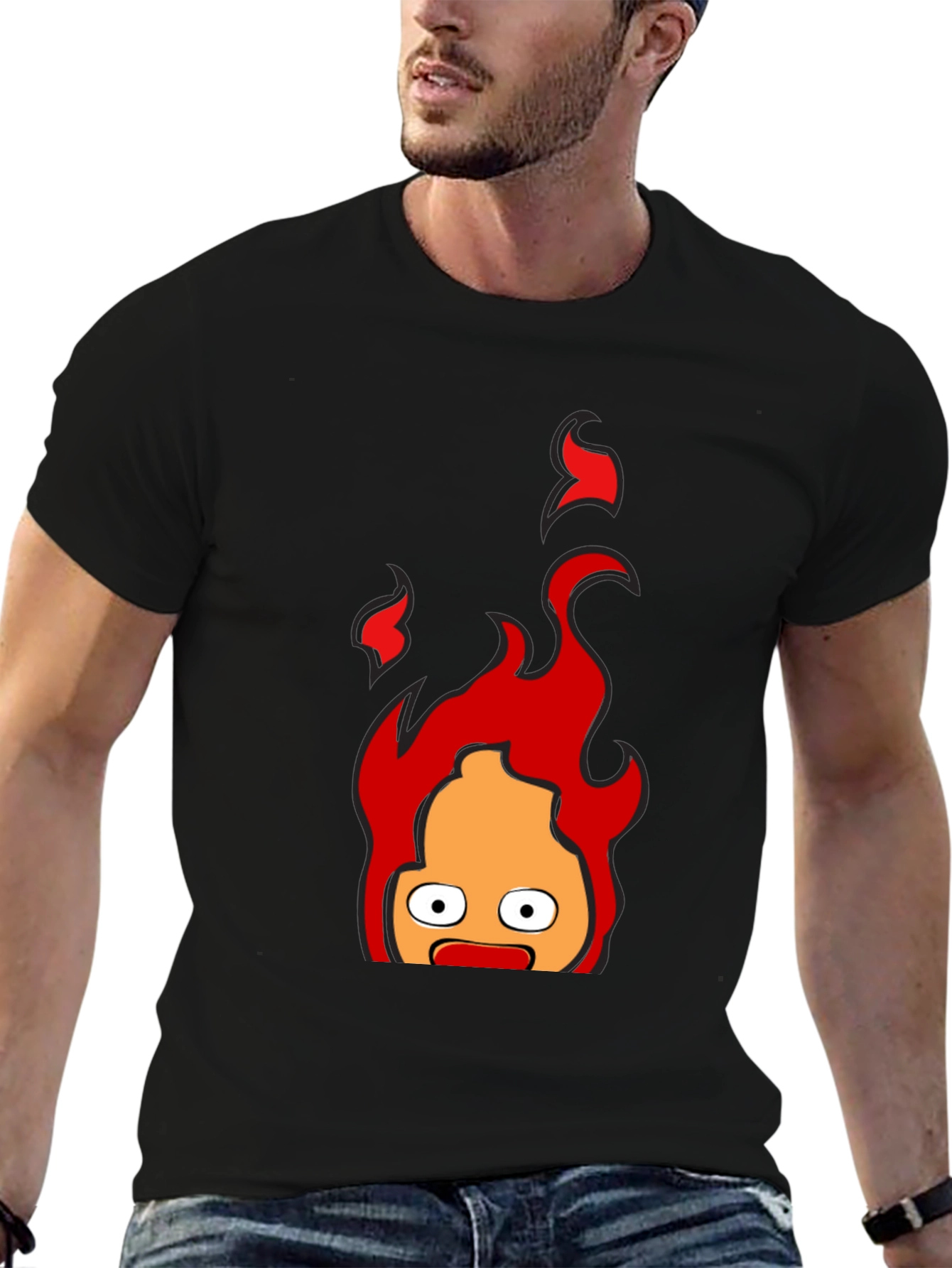 Calcifer Flame T-Shirt - Animated Fire Demon