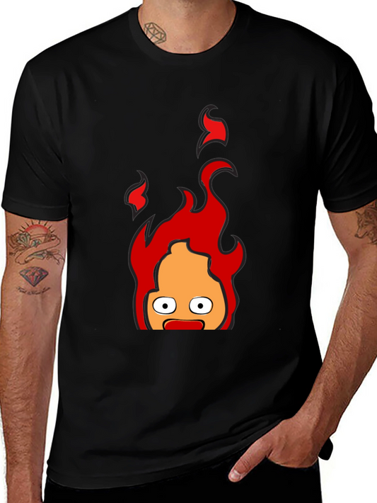 Calcifer Flame T-Shirt - Animated Fire Demon