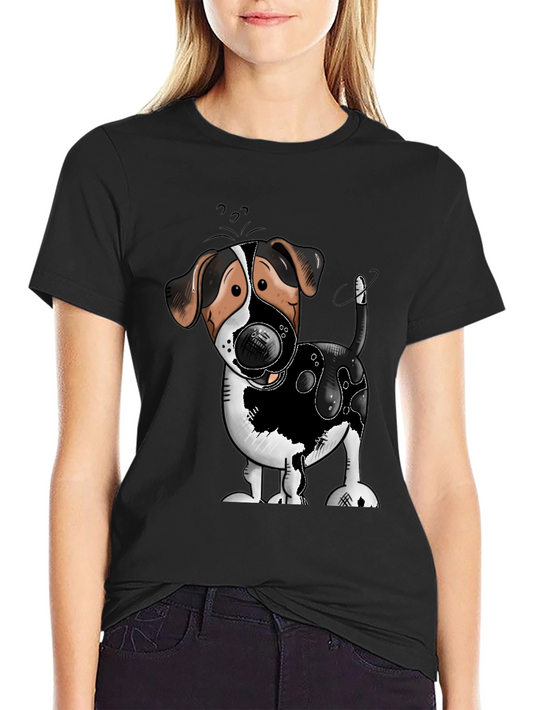 Cute Dog Cartoon Graphic T-Shirt