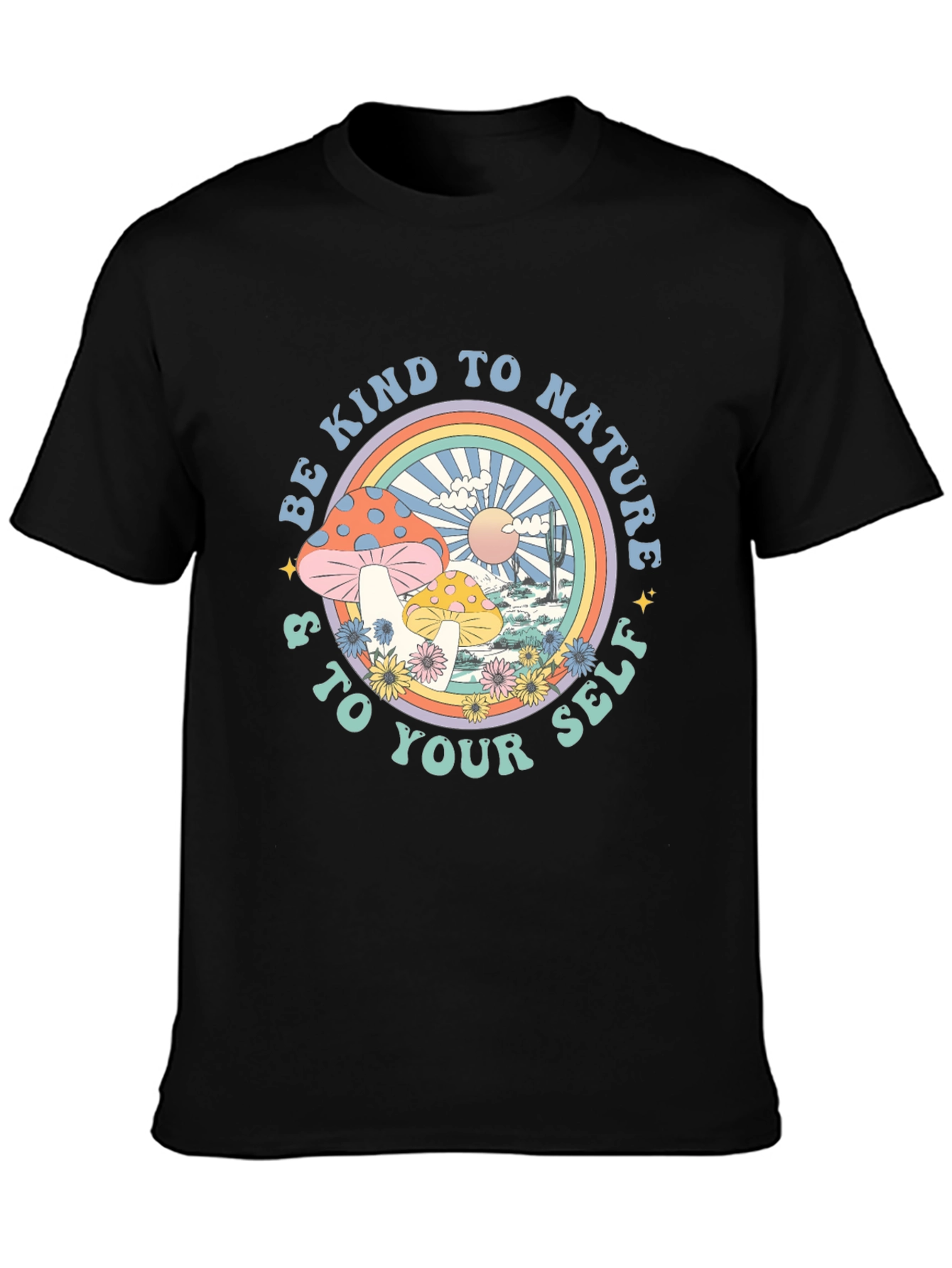 Be Kind to Nature Graphic Tee - Black