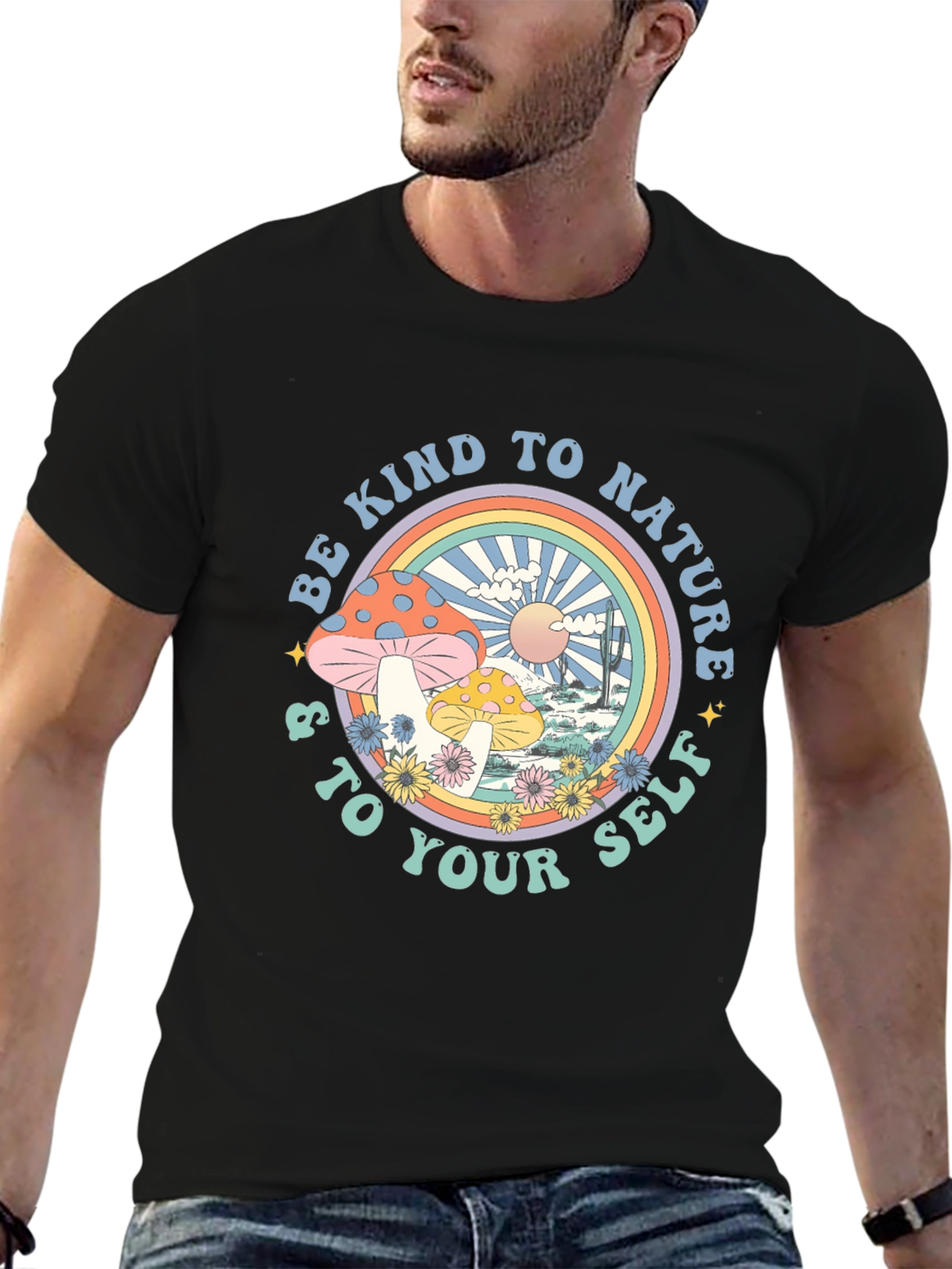 Be Kind to Nature Graphic Tee - Black