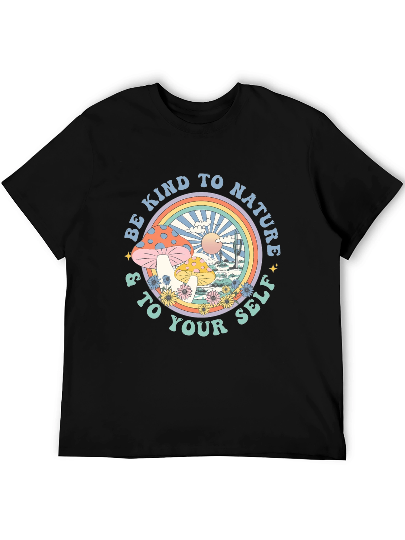 Be Kind to Nature Graphic Tee - Black
