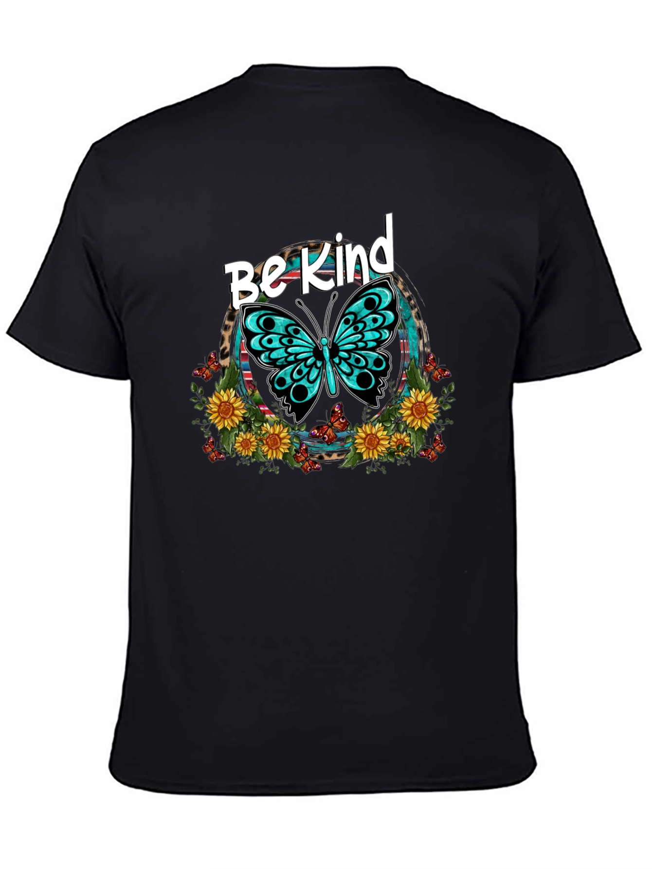 Be Kind Butterfly Graphic Tee - Unisex Black T-Shirt