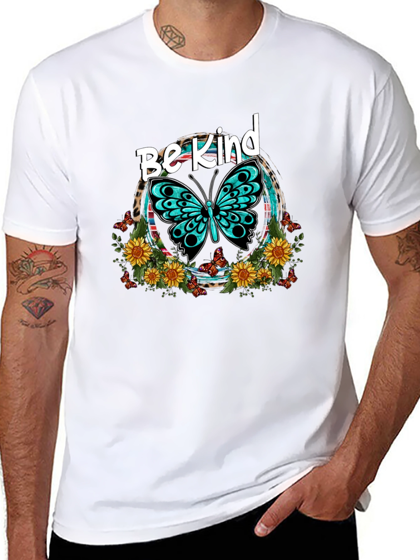 Be Kind Butterfly Graphic Tee - Unisex Black T-Shirt