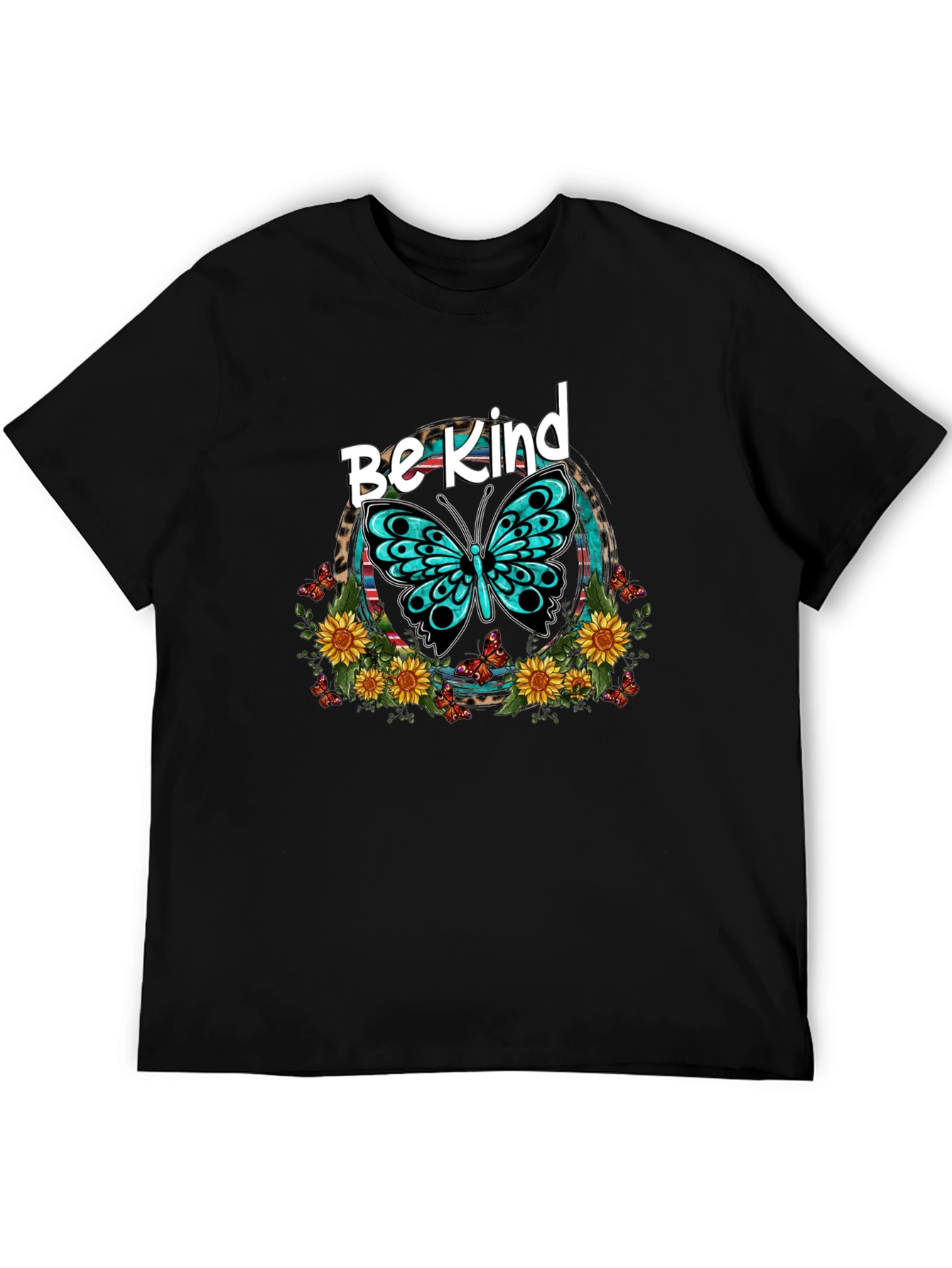 Be Kind Butterfly Graphic Tee - Unisex Black T-Shirt