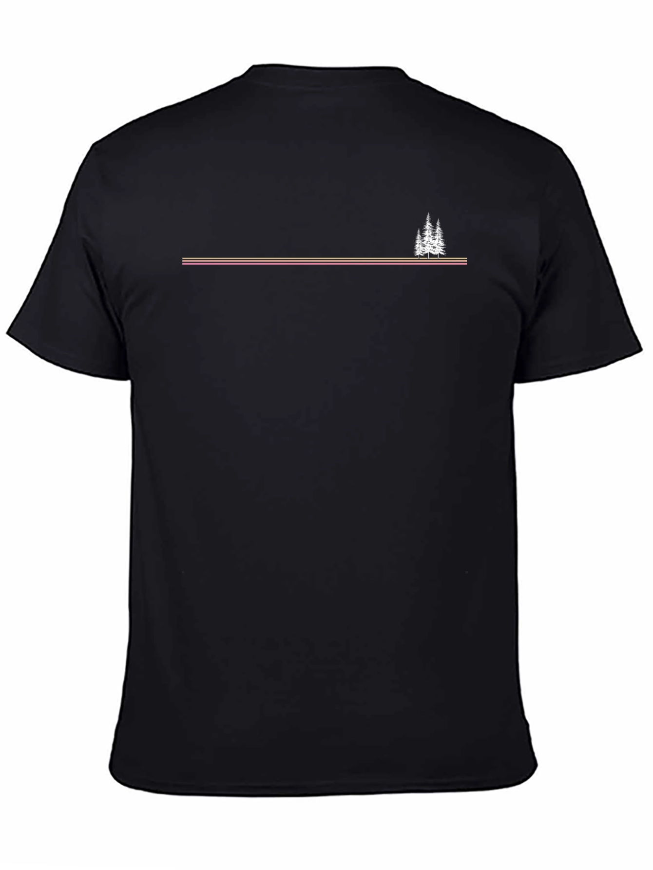 Retro Mountain Tee - Black Casual T-Shirt