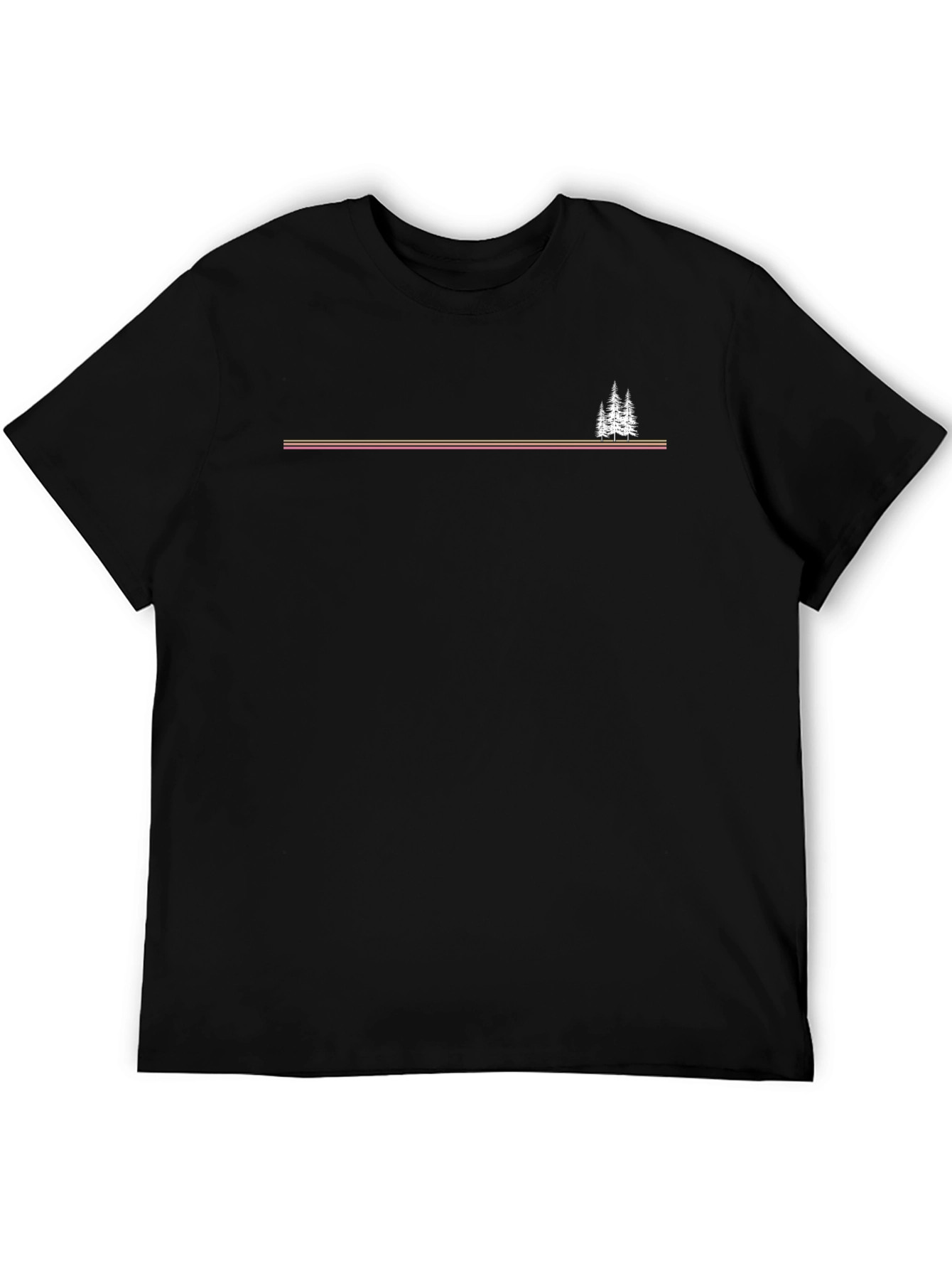 Retro Mountain Tee - Black Casual T-Shirt