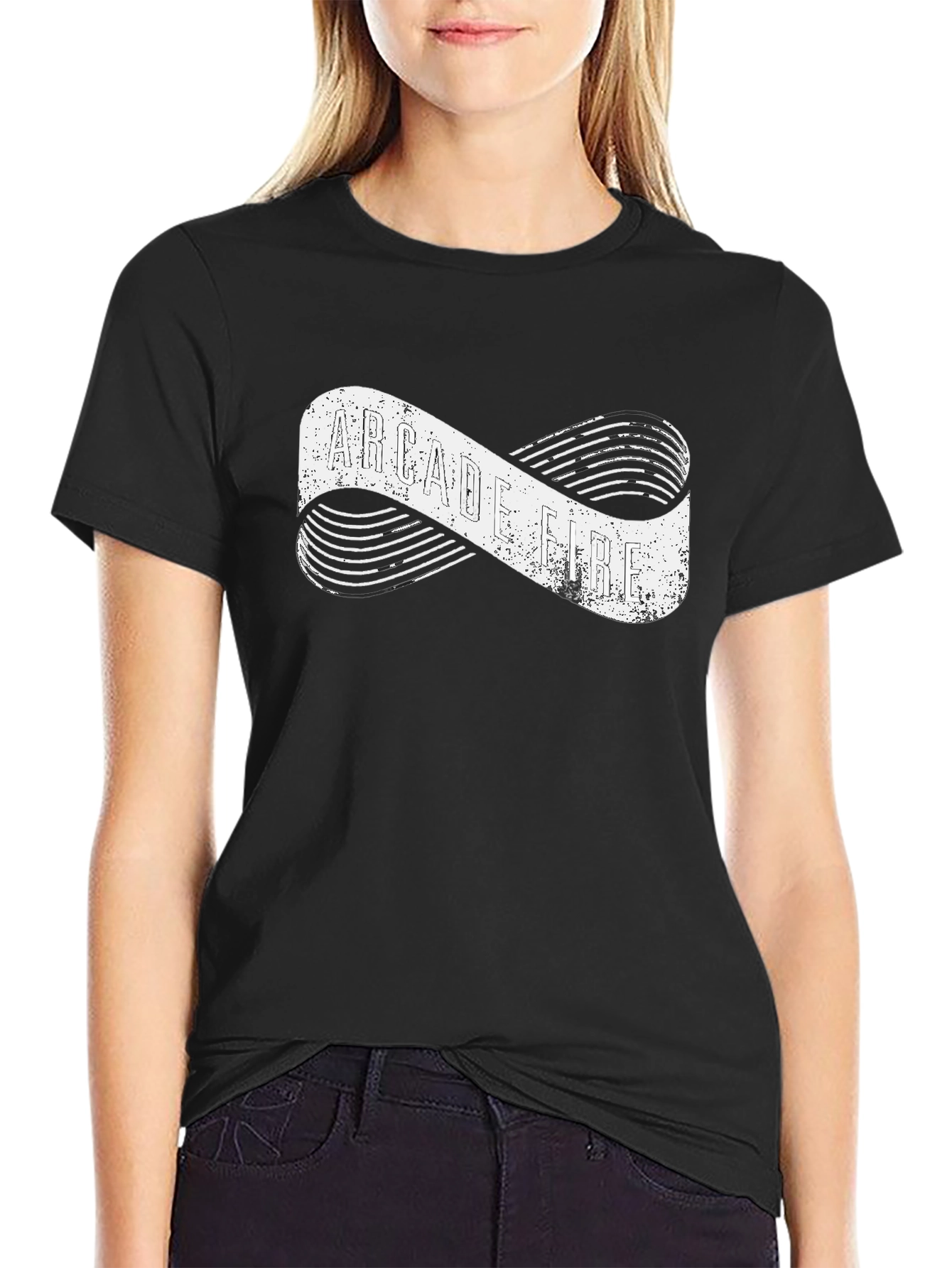 Arcade Fire Band T-Shirt - Infinity Symbol Graphic Tee