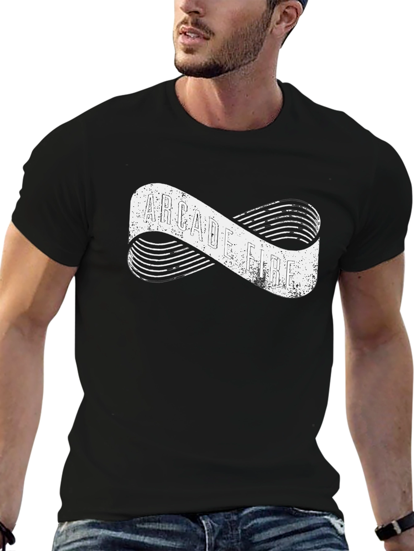Arcade Fire Band T-Shirt - Infinity Symbol Graphic Tee