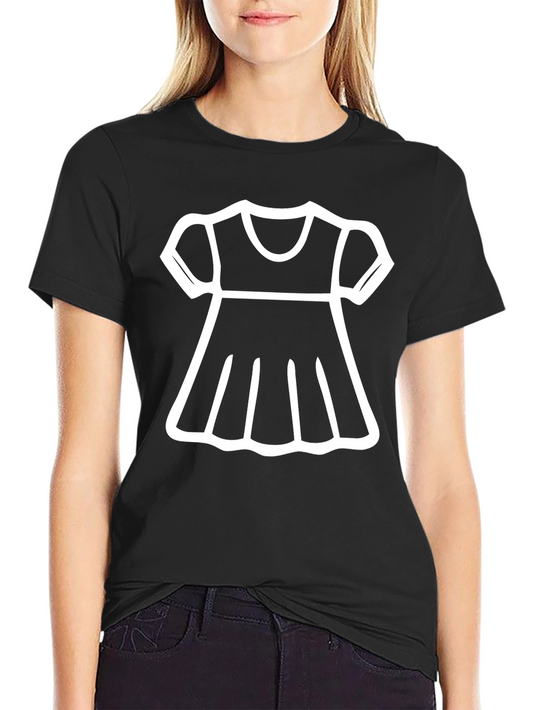 Black T-Shirt with Dress Graphic