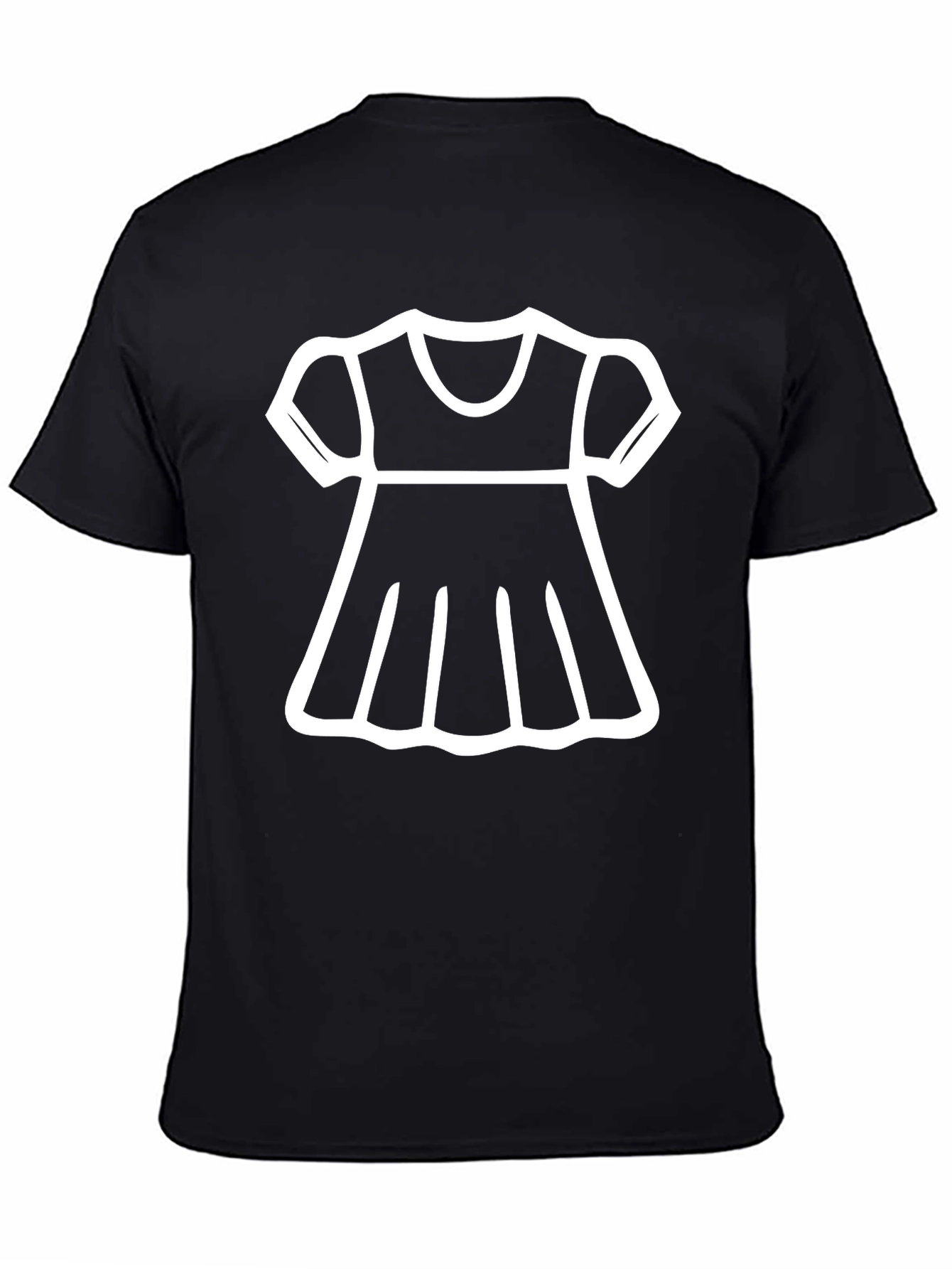 Black T-Shirt with Dress Graphic