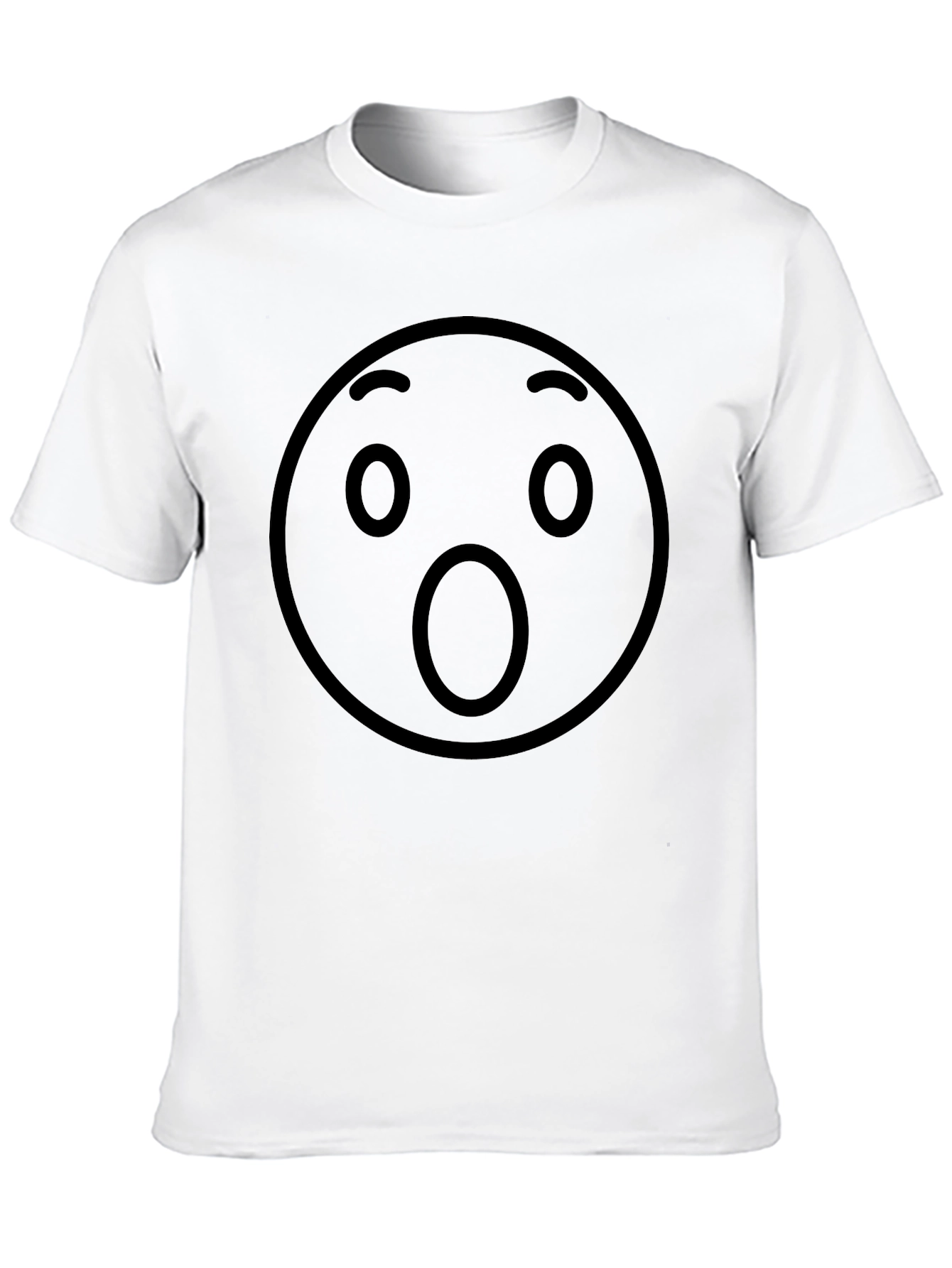 Shocked Emoji Graphic Tee - Unisex Black T-Shirt
