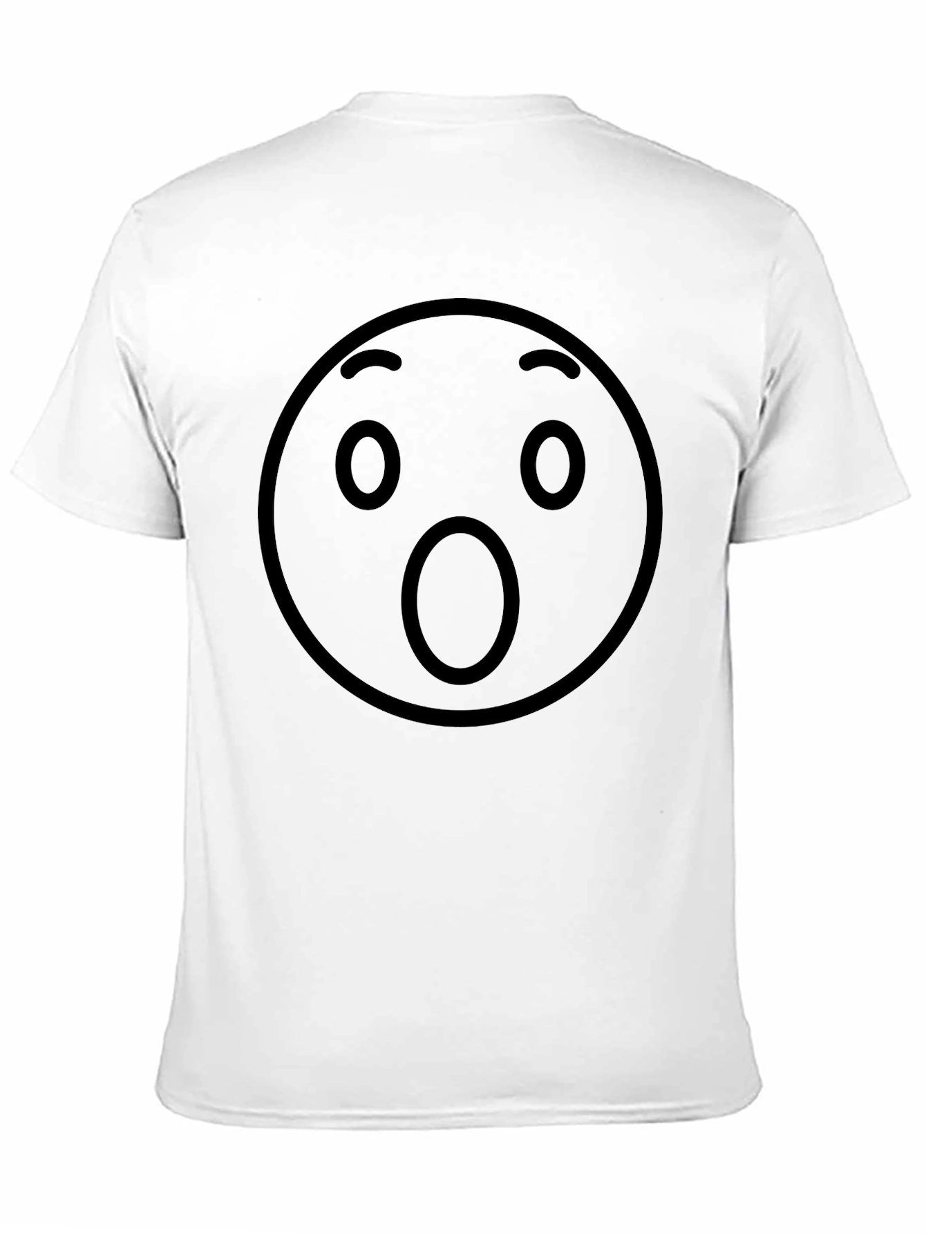 Shocked Emoji Graphic Tee - Unisex Black T-Shirt