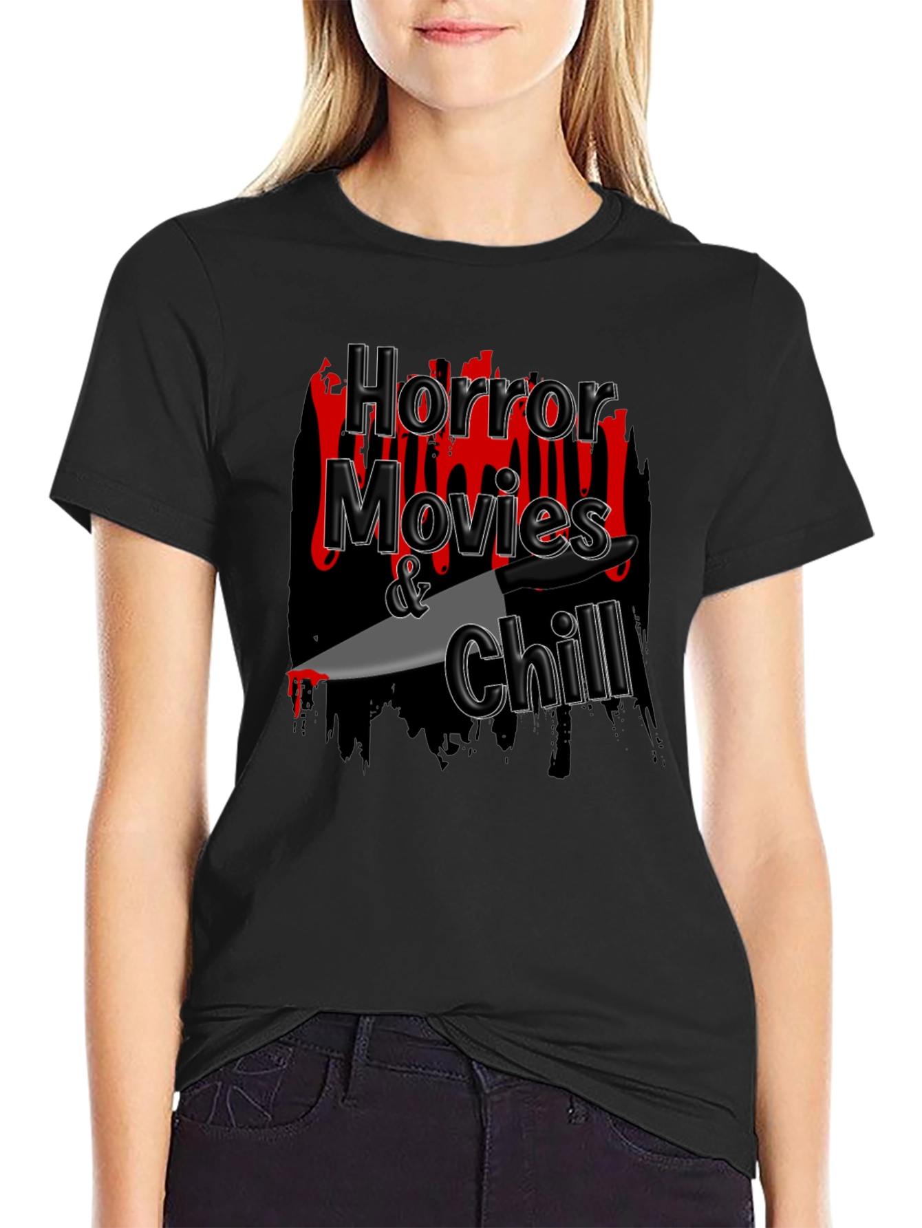 Horror Movies & Chill Graphic T-Shirt