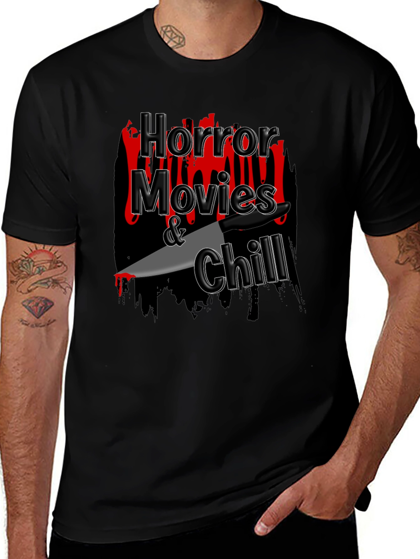 Horror Movies & Chill Graphic T-Shirt