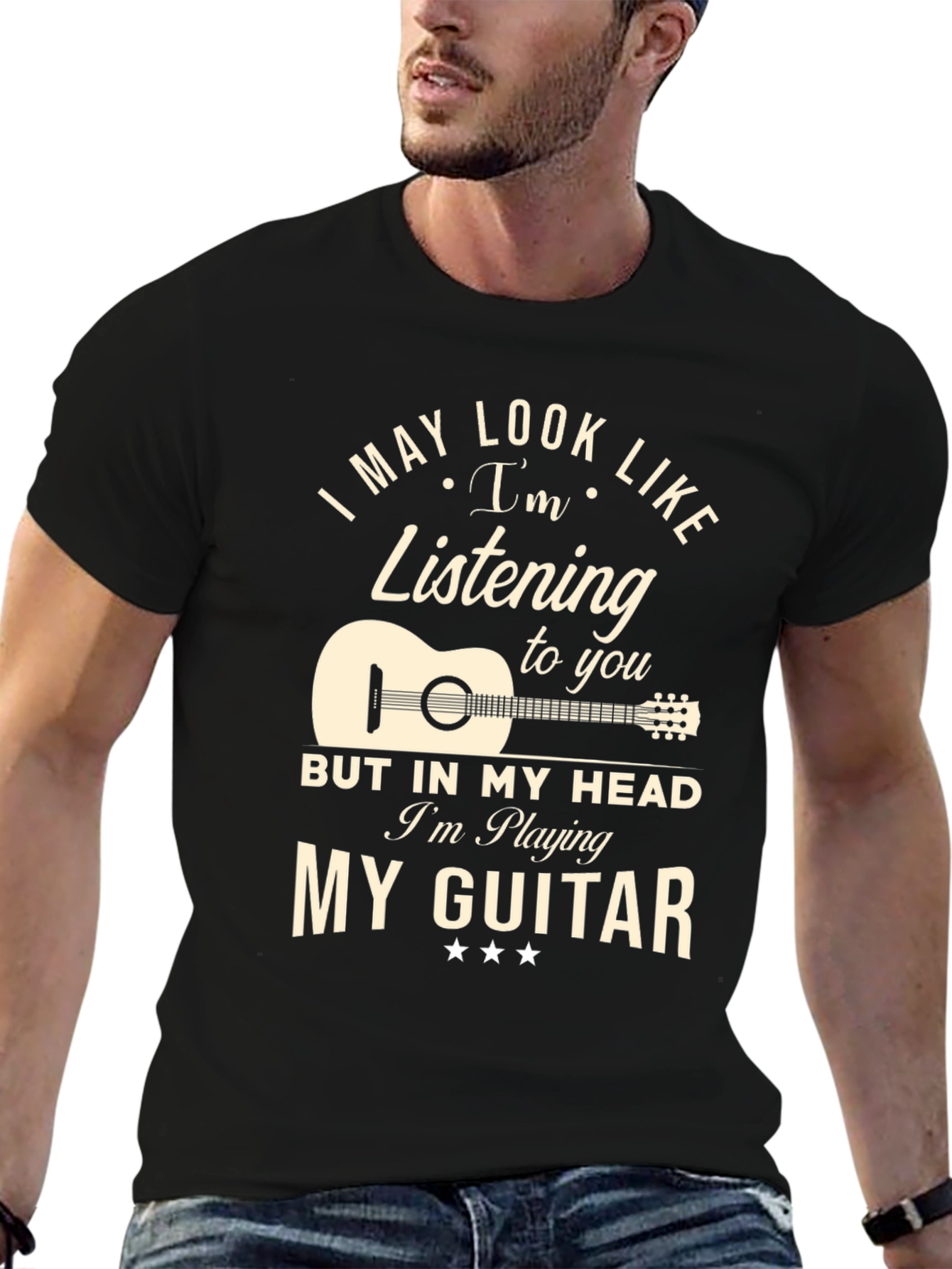 Guitar Lover T-Shirt - Im Playing My Guitar