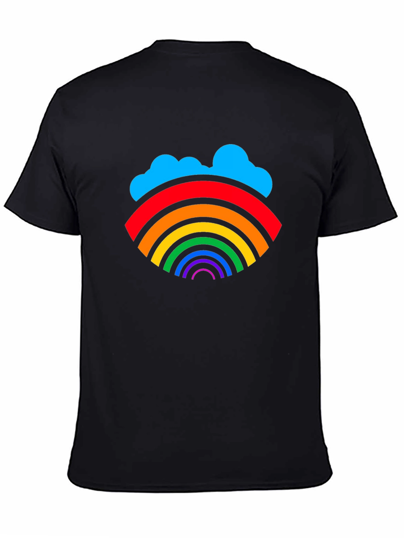 Rainbow Cloud Graphic T-Shirt - Stylish & Unique