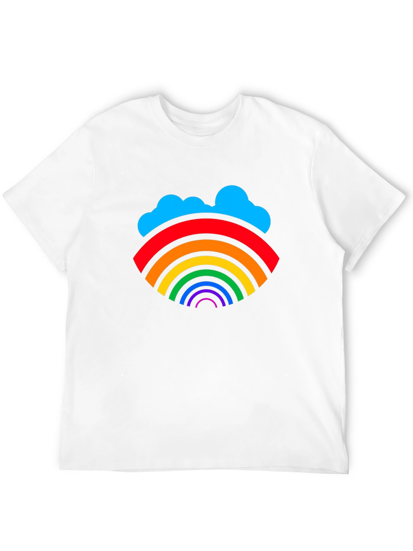 Rainbow Cloud Graphic T-Shirt - Stylish & Unique