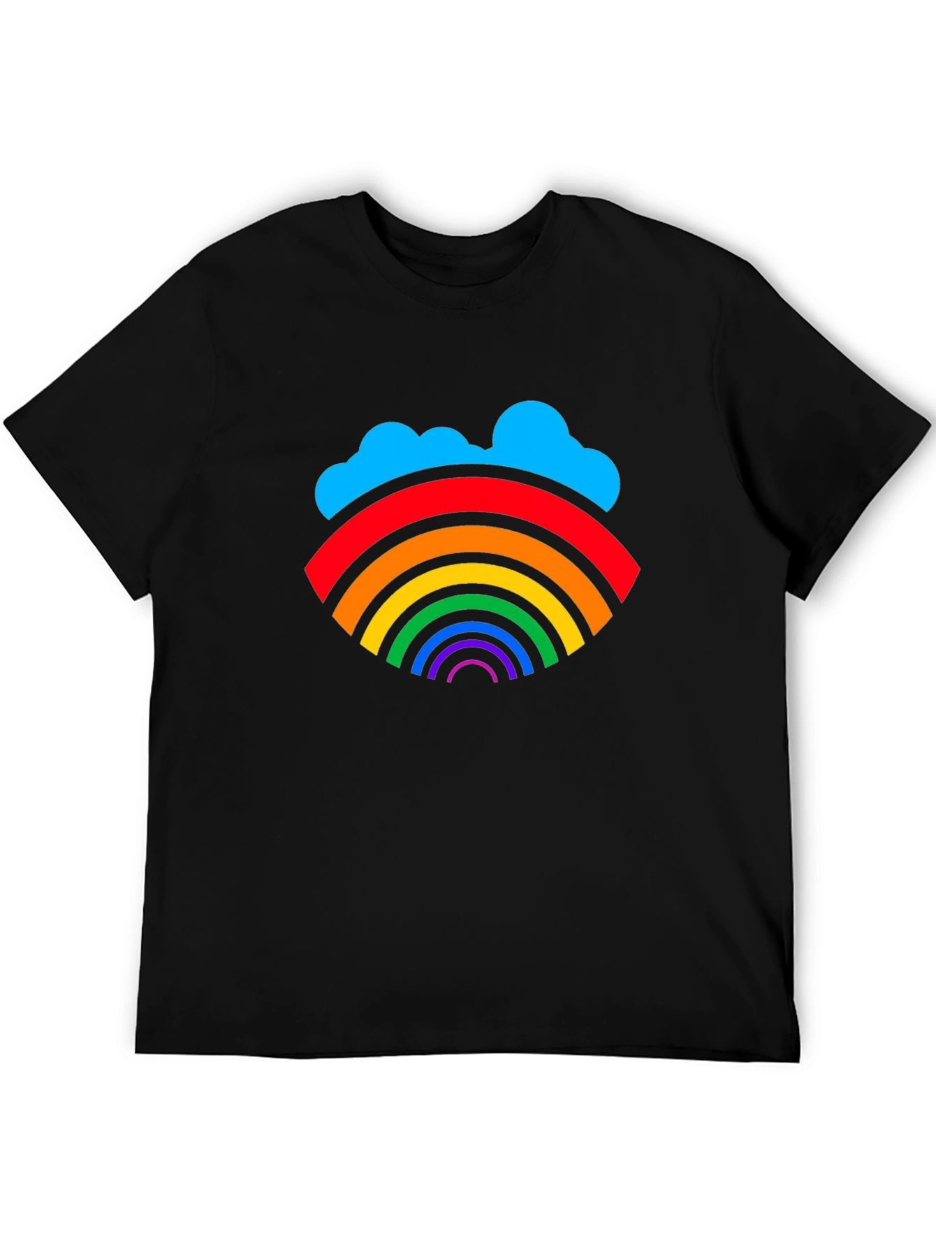 Rainbow Cloud Graphic T-Shirt - Stylish & Unique