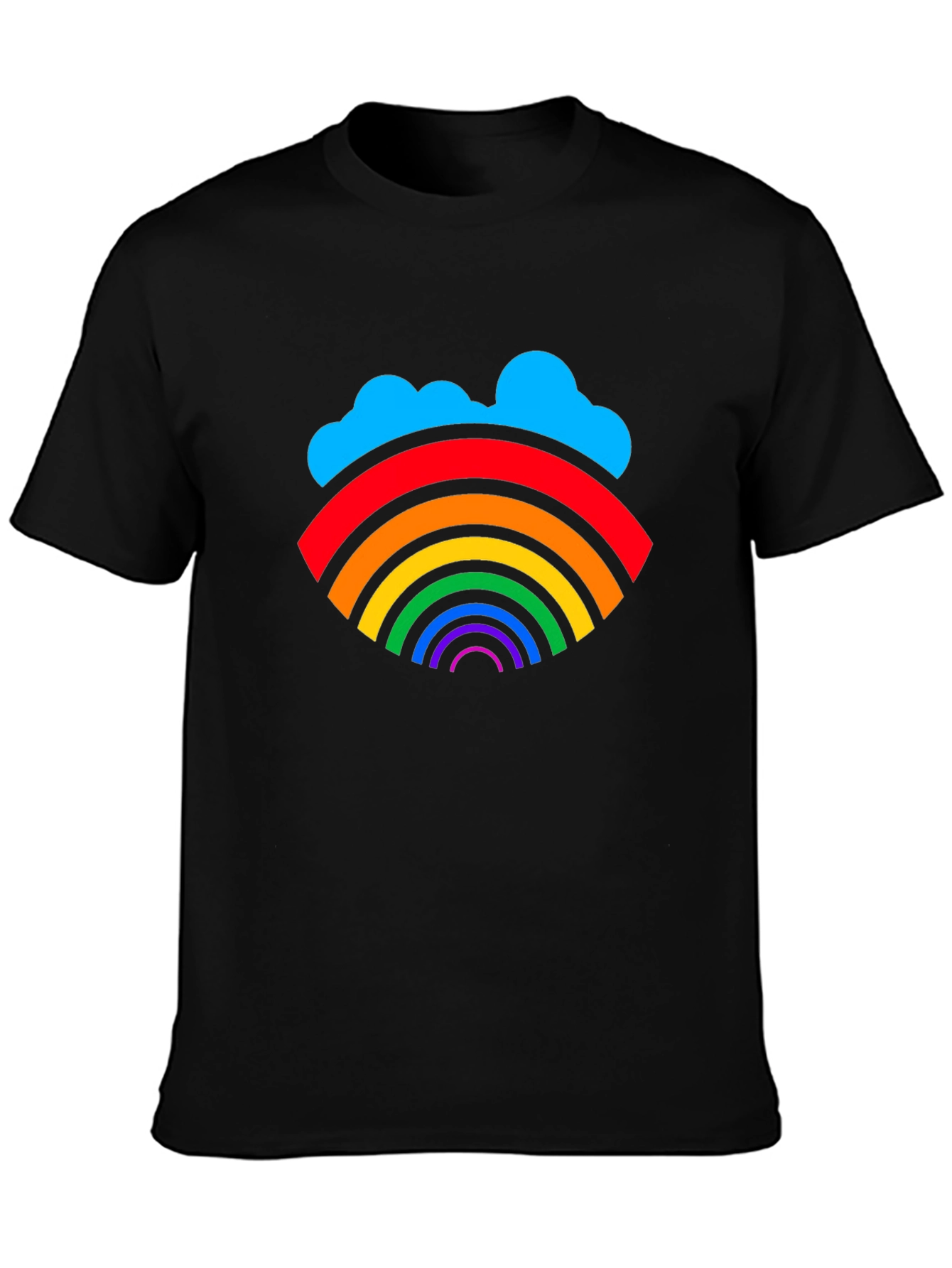 Rainbow Cloud Graphic T-Shirt - Stylish & Unique