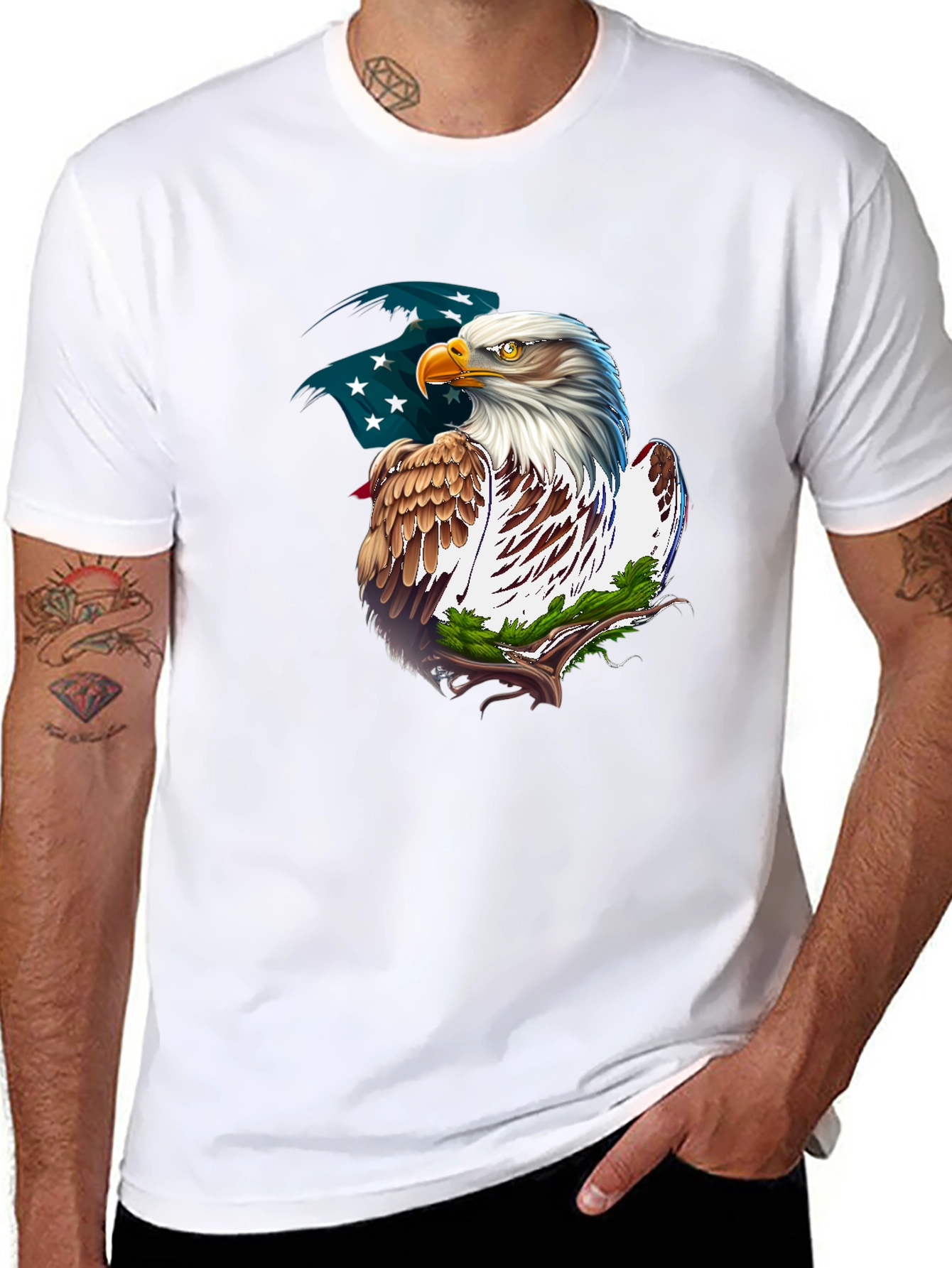 American Eagle Graphic T-Shirt Patriotic Tee
