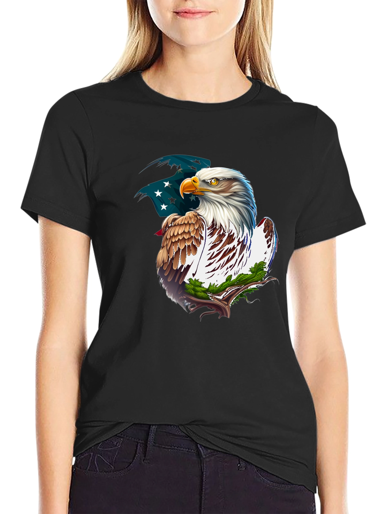 American Eagle Graphic T-Shirt Patriotic Tee