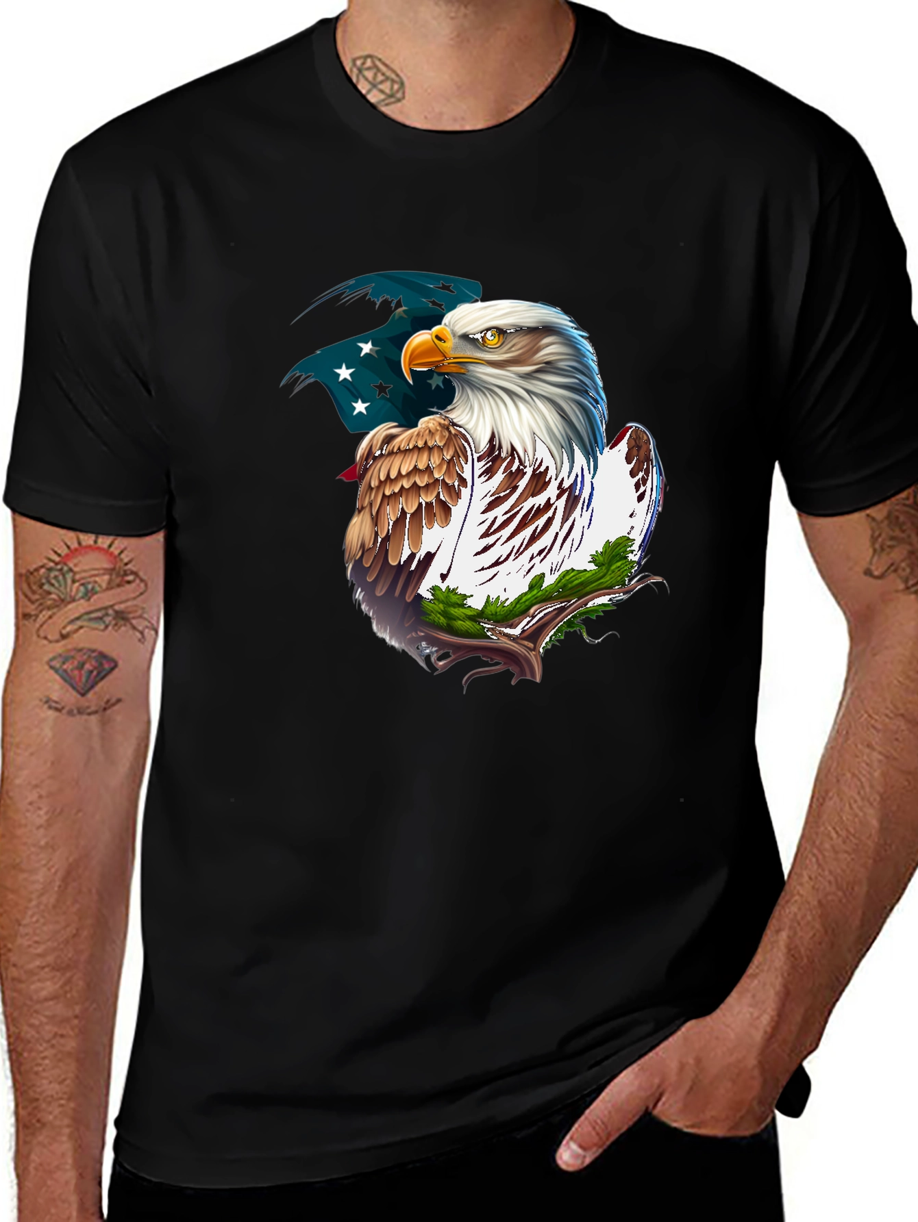 American Eagle Graphic T-Shirt Patriotic Tee
