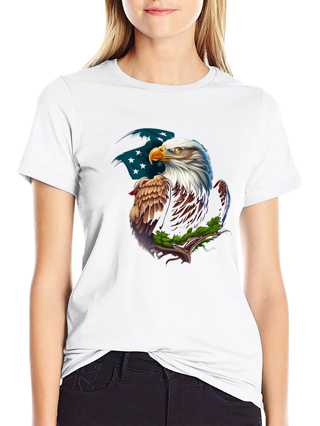 American Eagle Graphic T-Shirt Patriotic Tee