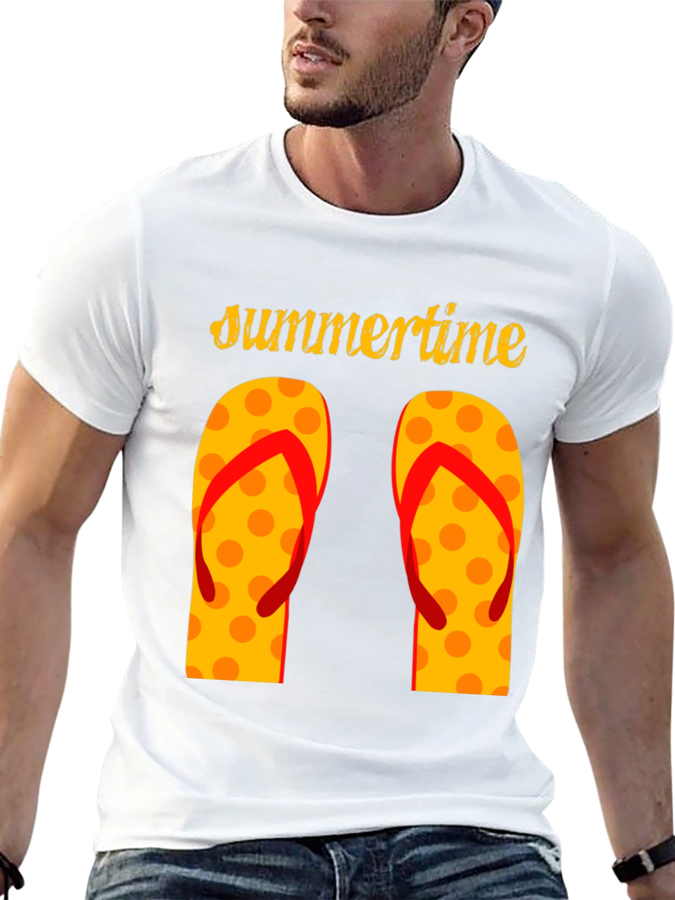 Summertime Flip Flop Graphic T-Shirt