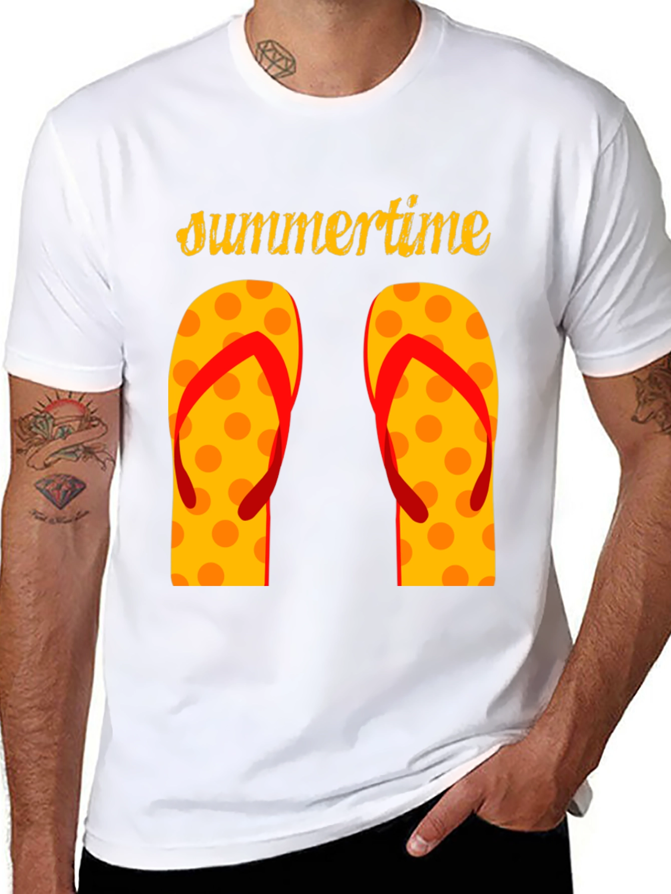 Summertime Flip Flop Graphic T-Shirt