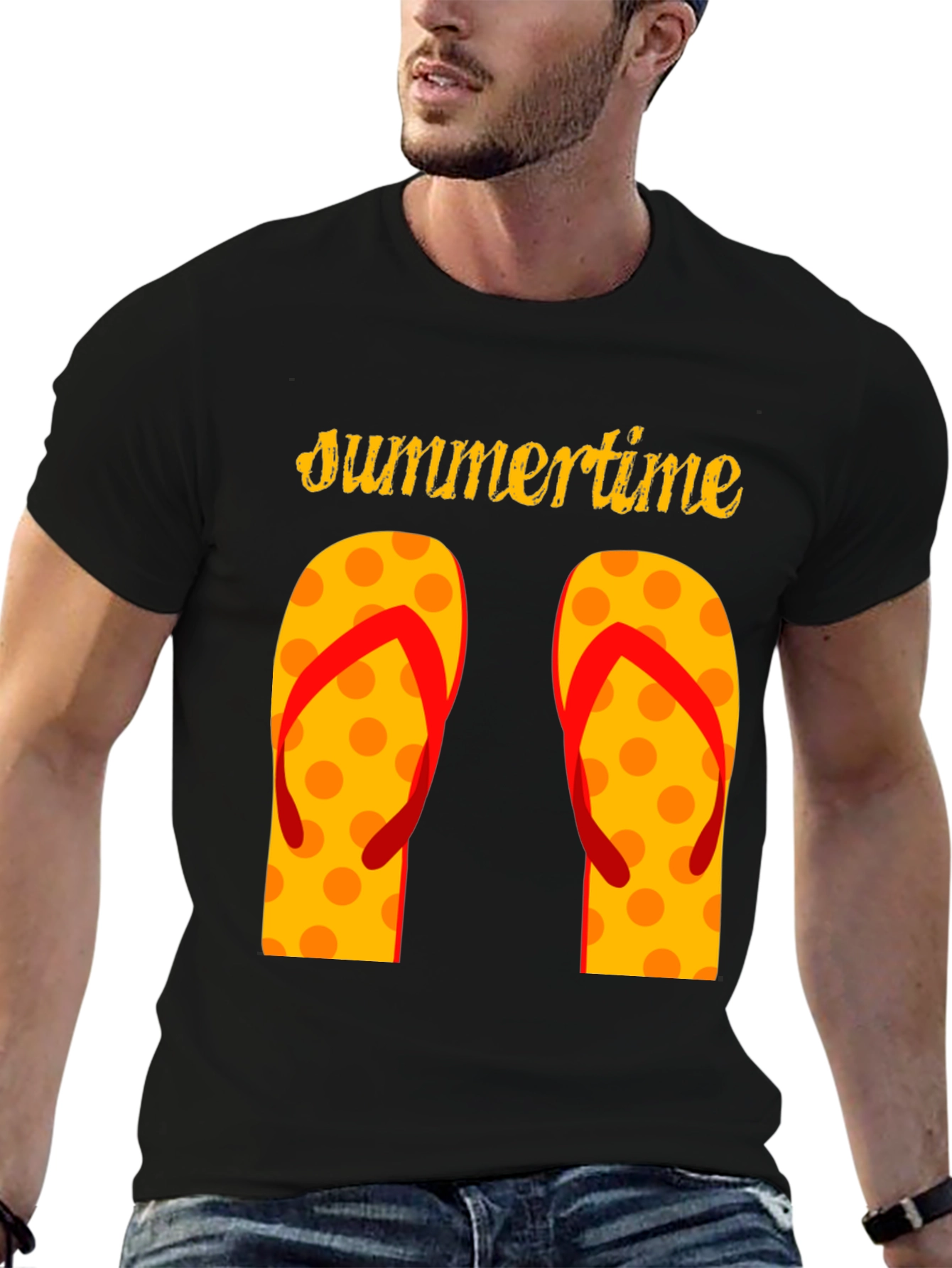 Summertime Flip Flop Graphic T-Shirt