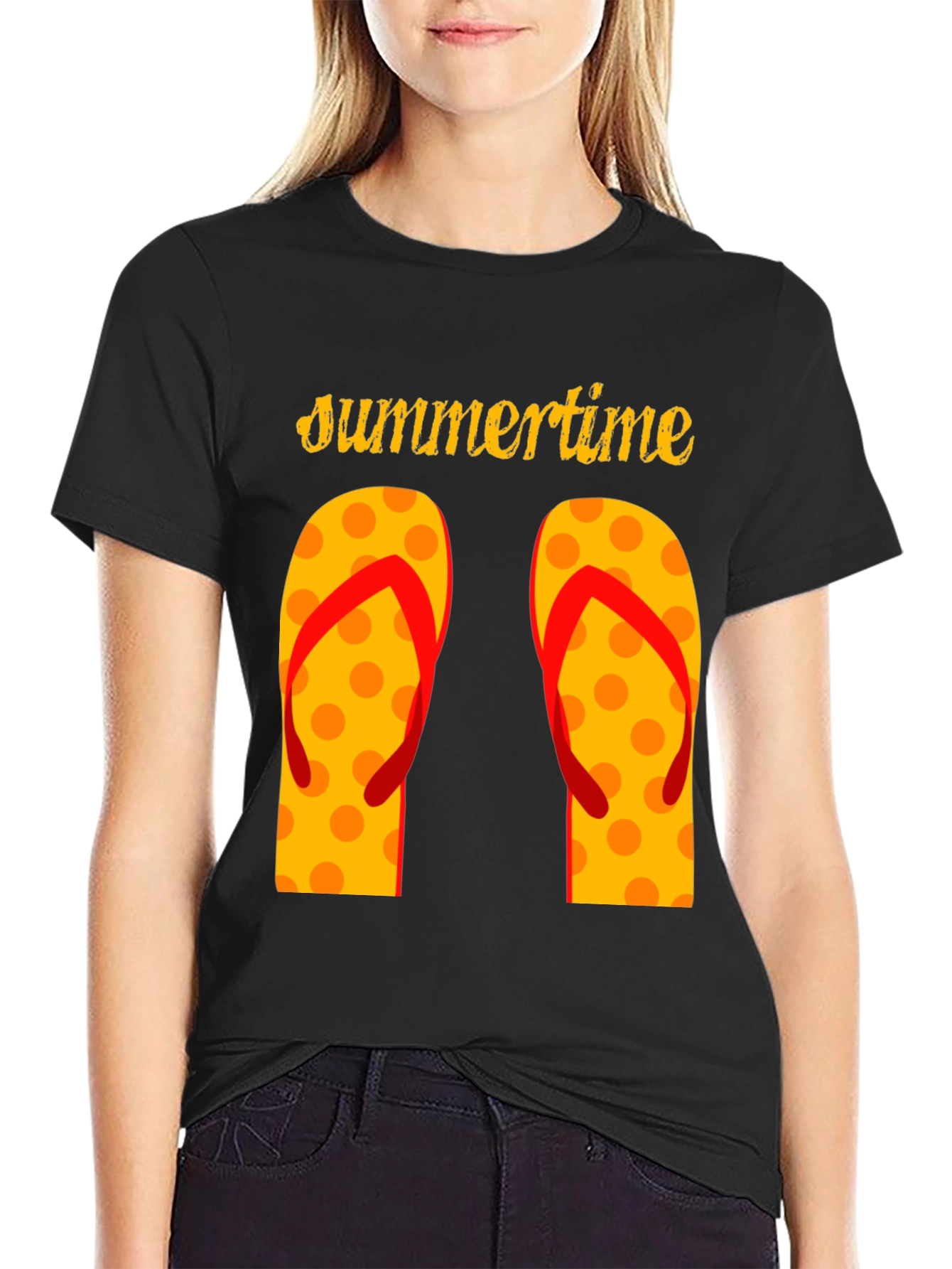Summertime Flip Flop Graphic T-Shirt