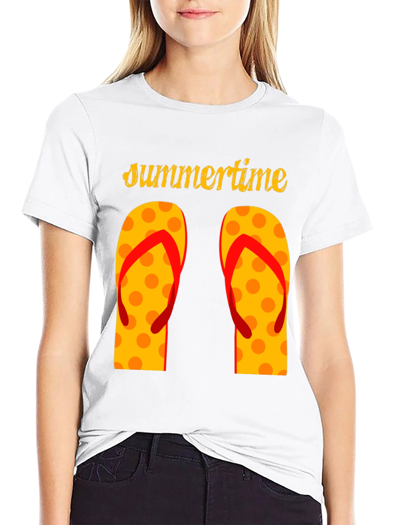 Summertime Flip Flop Graphic T-Shirt