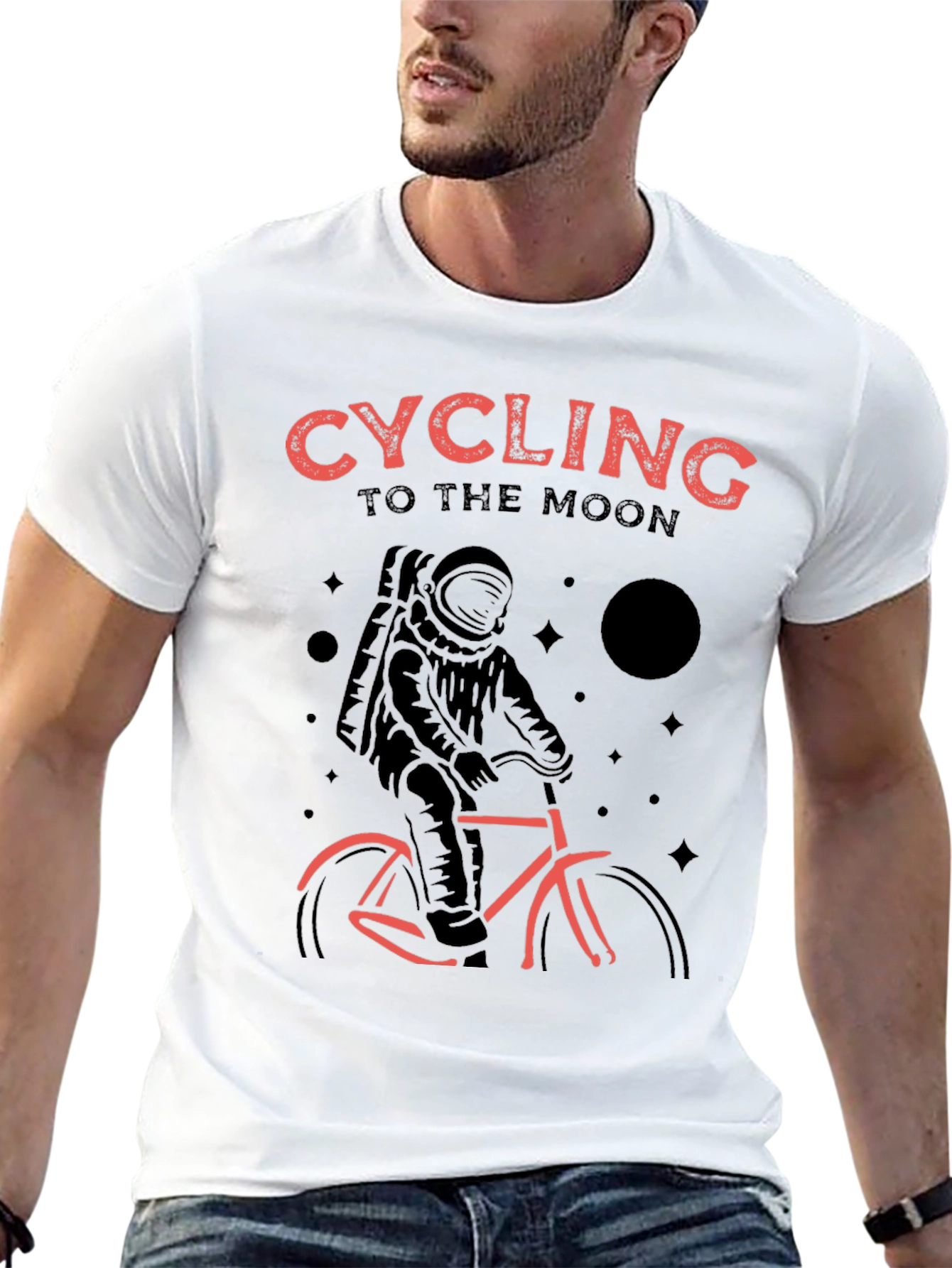 Cycling to the Moon Graphic Tee