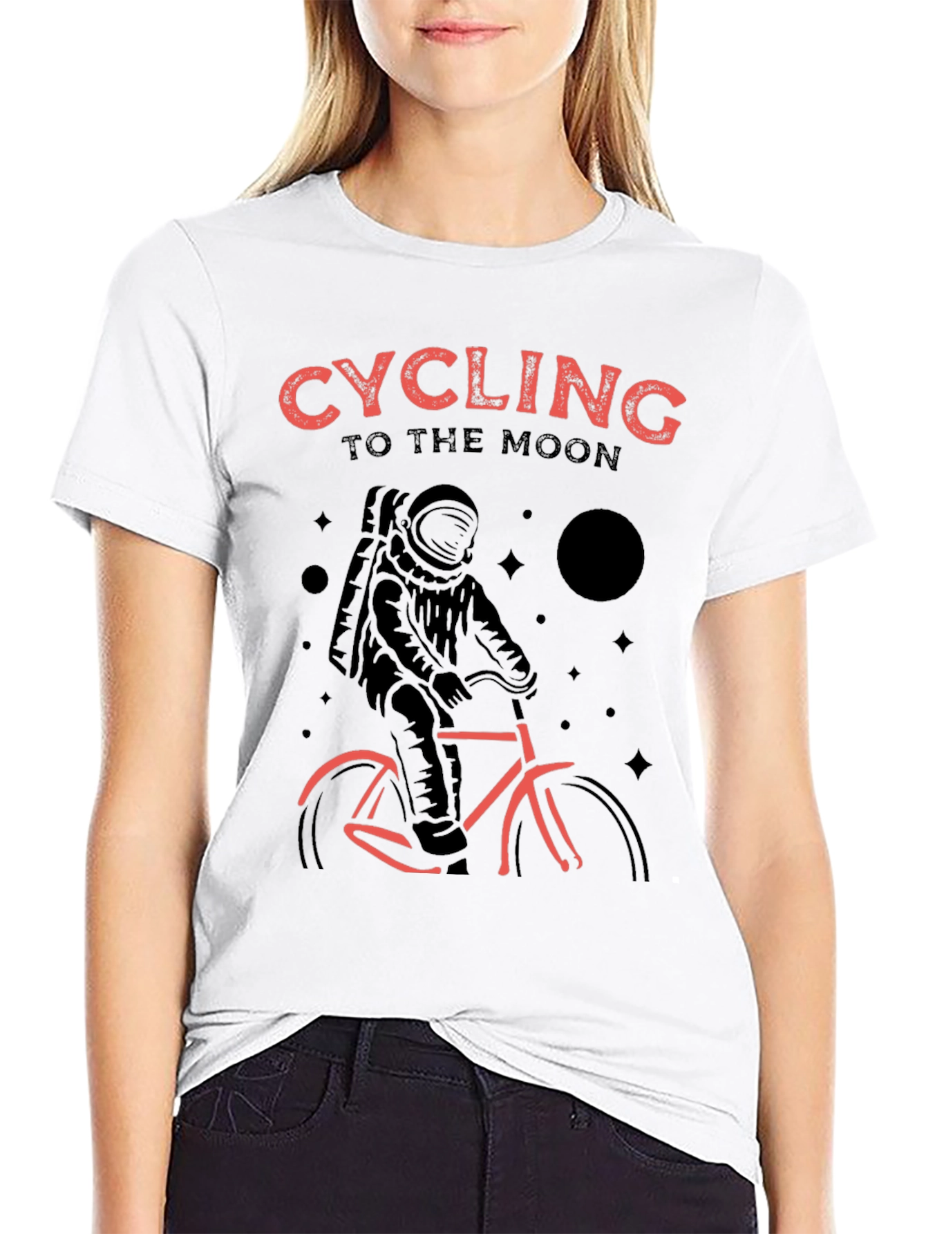 Cycling to the Moon Graphic Tee